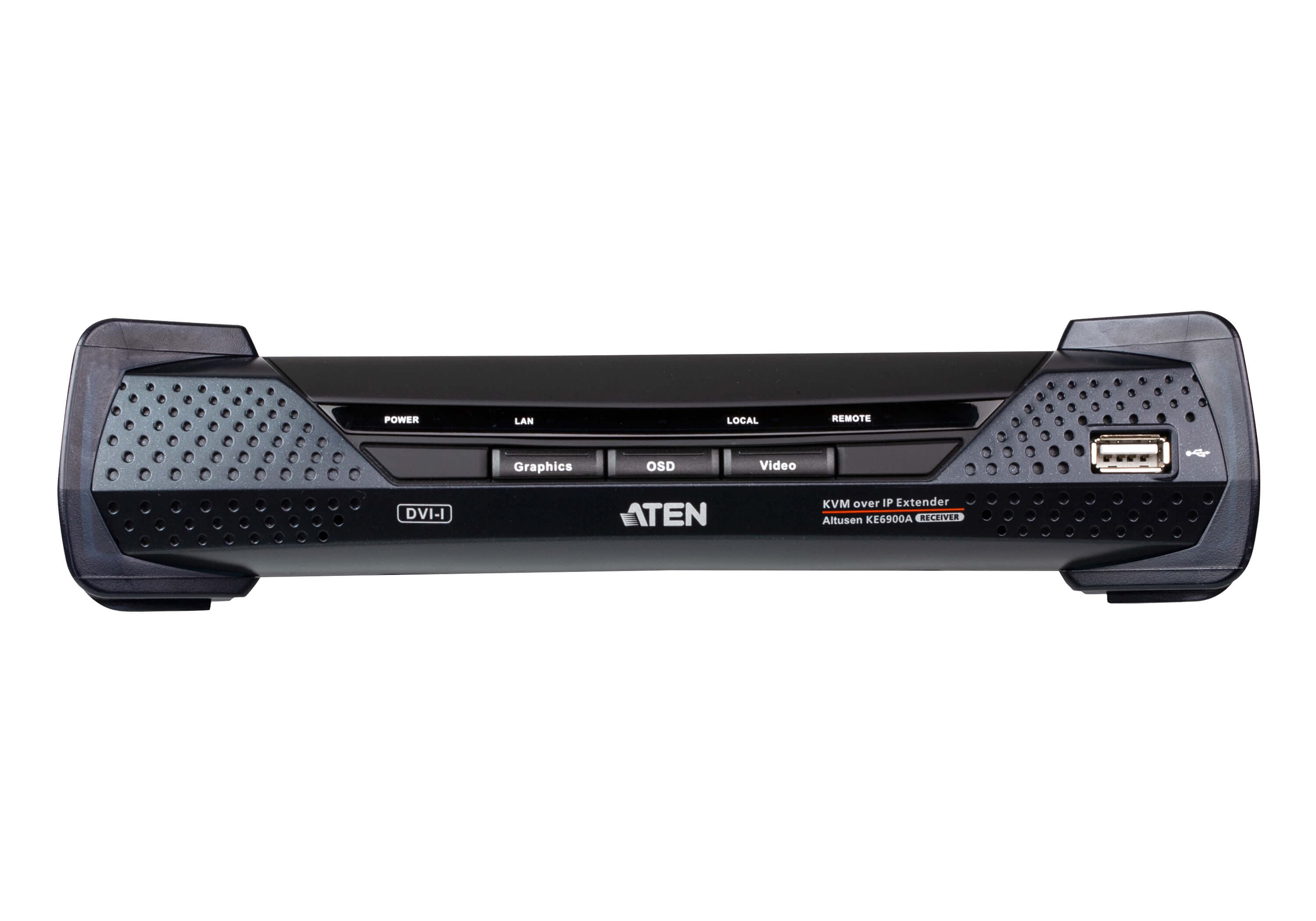 ATEN KE6900AR DVI-I Single Display KVM over IP Receiver — additional product view from ATEN (angle not stated by ATEN)