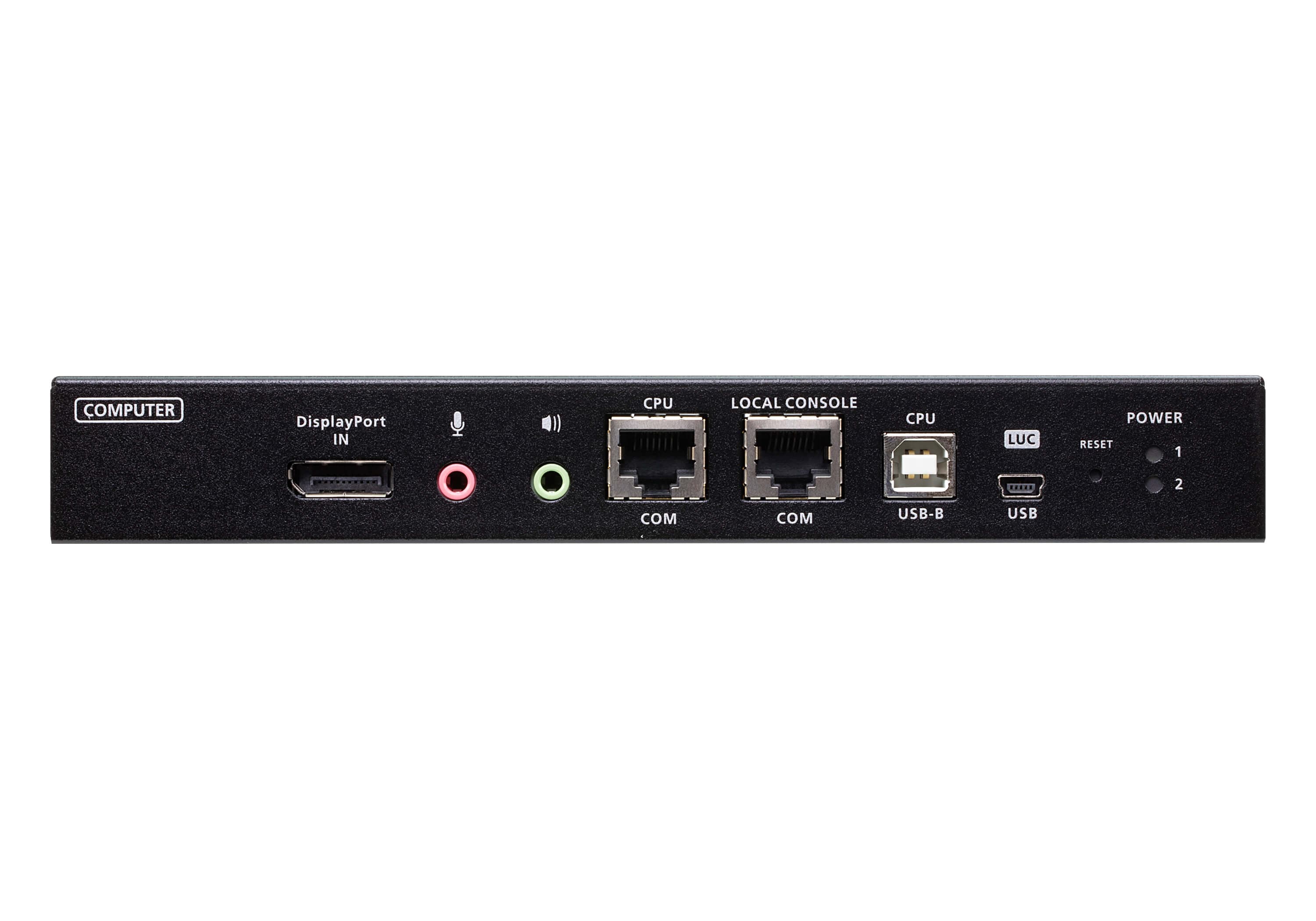 ATEN RCMDP101U 1-Local/Remote Share Access Single Port 4K DisplayPort KVM over IP Switch - connector panel view