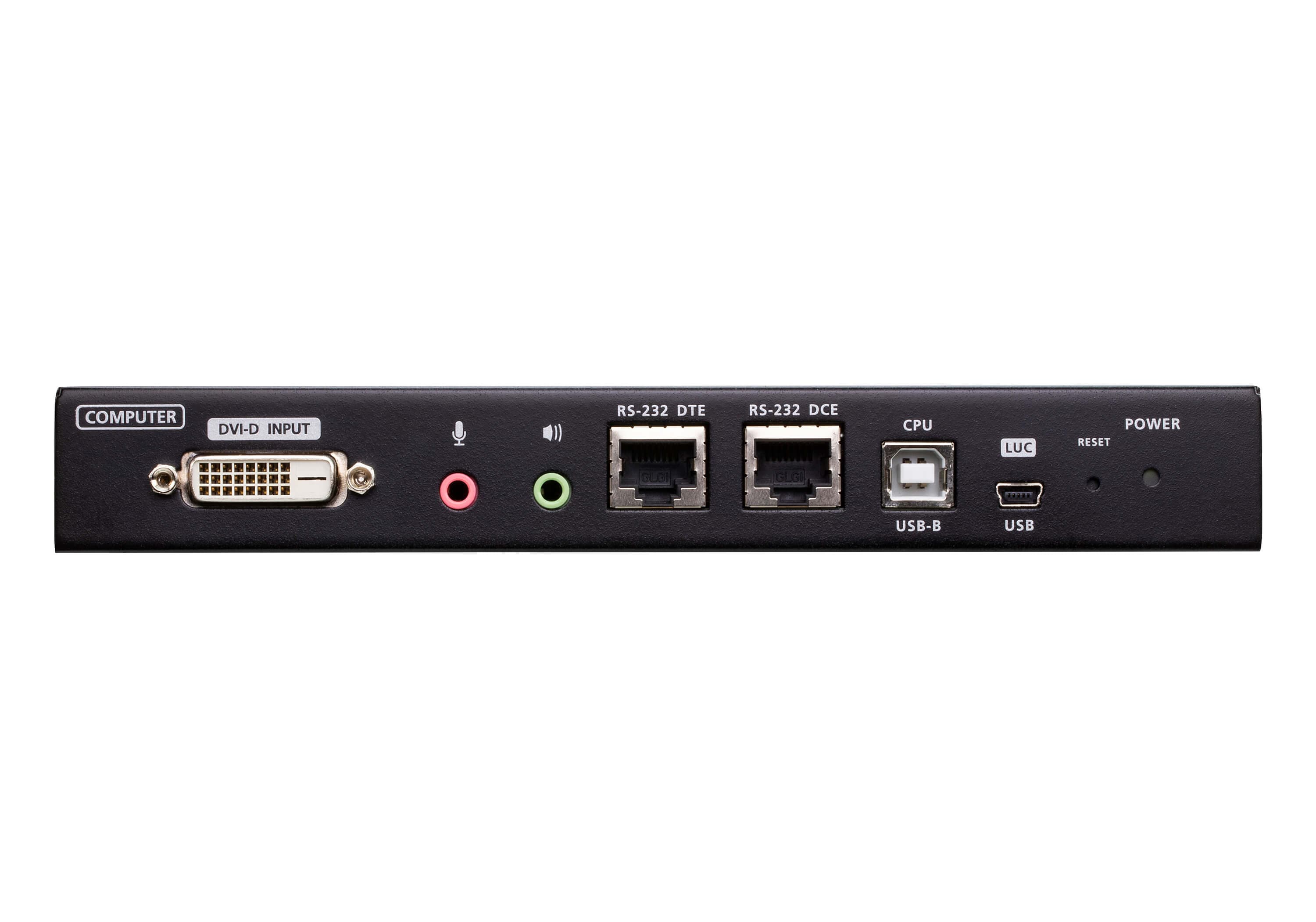 ATEN RCMDVI101 1-Local/Remote Shared Access Single Port DVI KVM over IP Switch - connector panel view