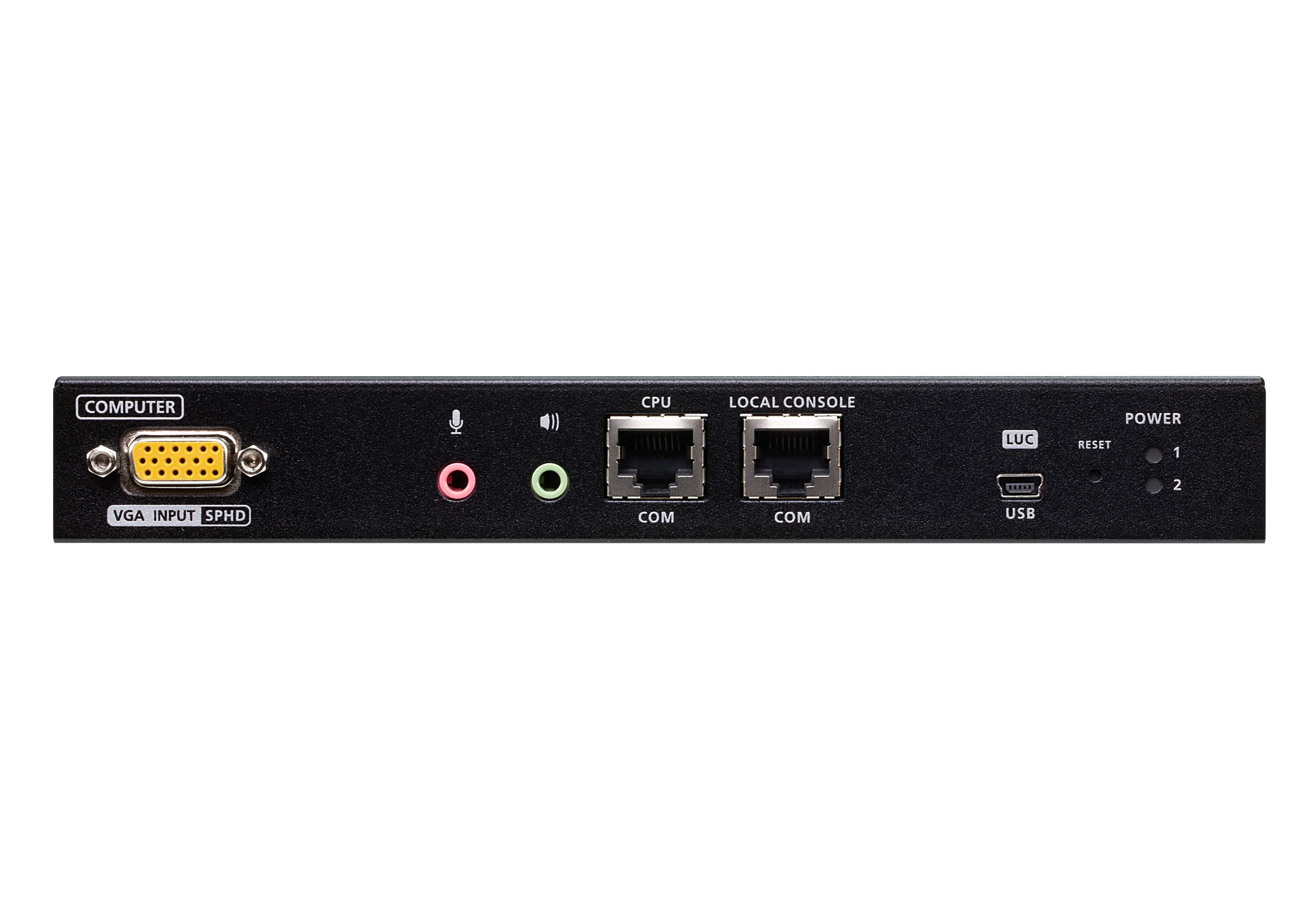 ATEN RCMVGA101 1-Local/Remote Shared Access Single Port VGA KVM over IP Switch - connector panel view