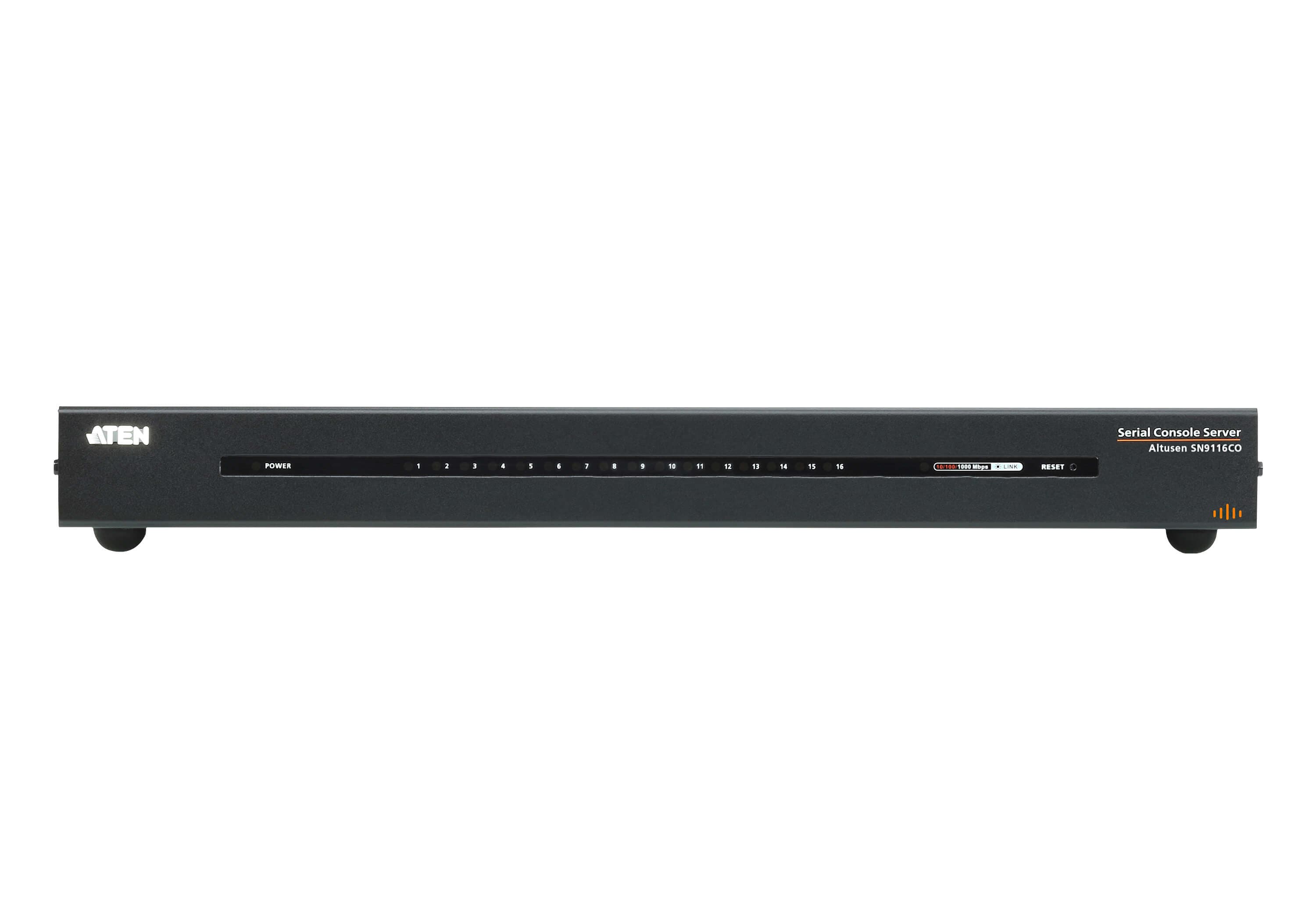 ATEN SN9116CO 16-Port Serial Console Server - connector panel view