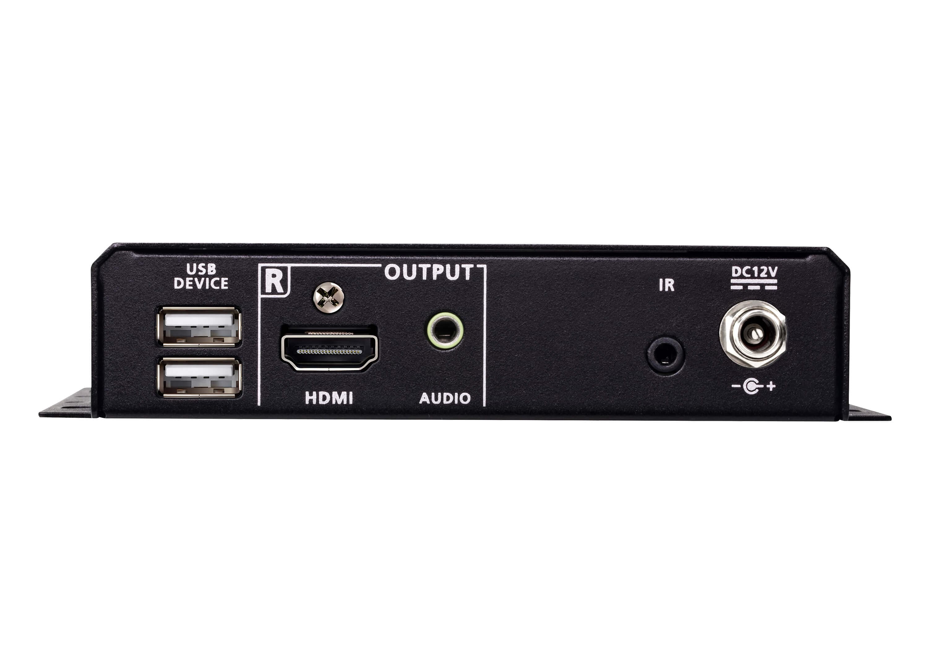 ATEN VE1833 True 4K HDMI / USB HDBaseT 3.0 - Lite Transceiver with PoH (True 4K@40 m) - connector panel view