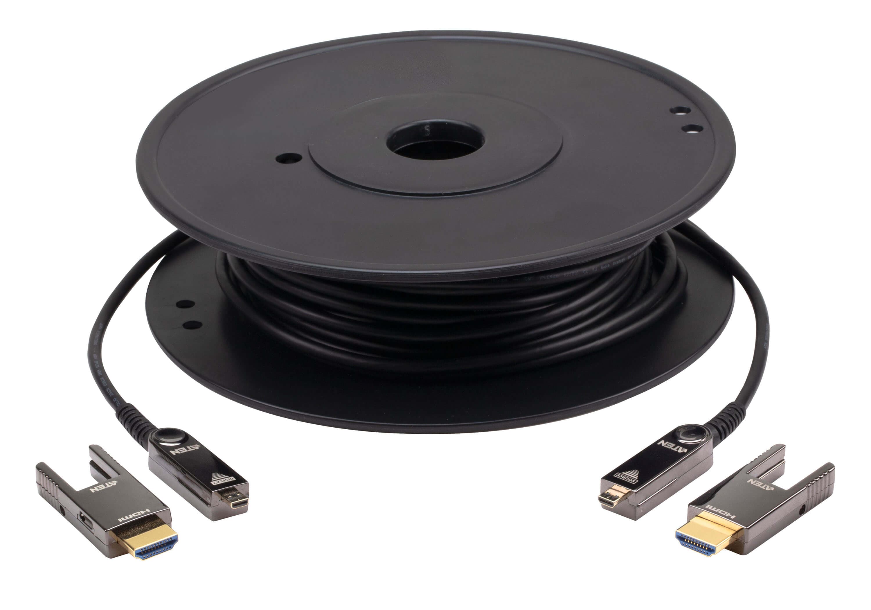 ATEN VE7835A 100M True 4K HDMI Active Optical Cable (True 4K@100m) - connector panel view
