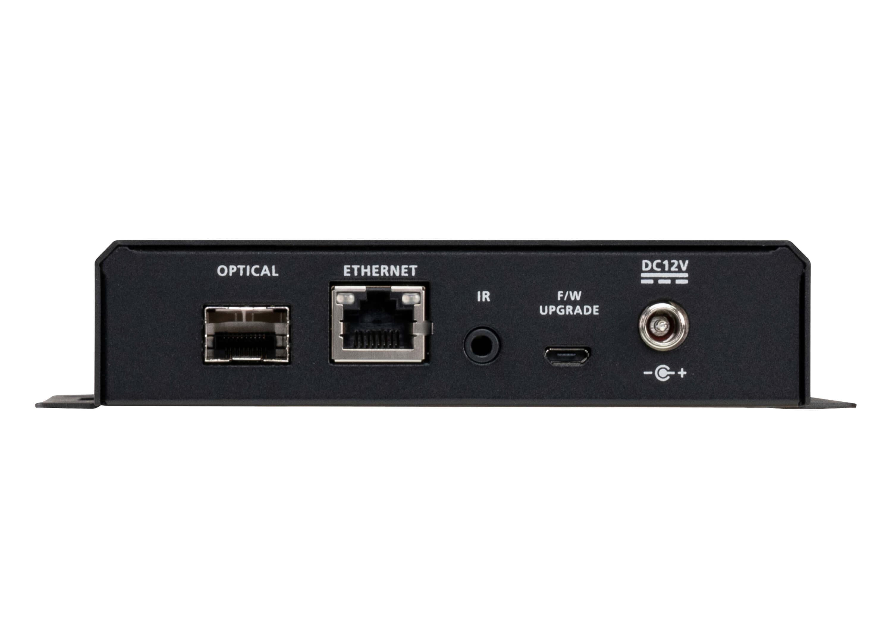 ATEN VE883ATK2 True 4K HDMI Optical Transmitter (Singlemode, 10 km) - connector panel view (ATEN publishes one photo for the VE883AT - the K1/K2 difference is the supplied SFP+ module, not the transmitter itself)