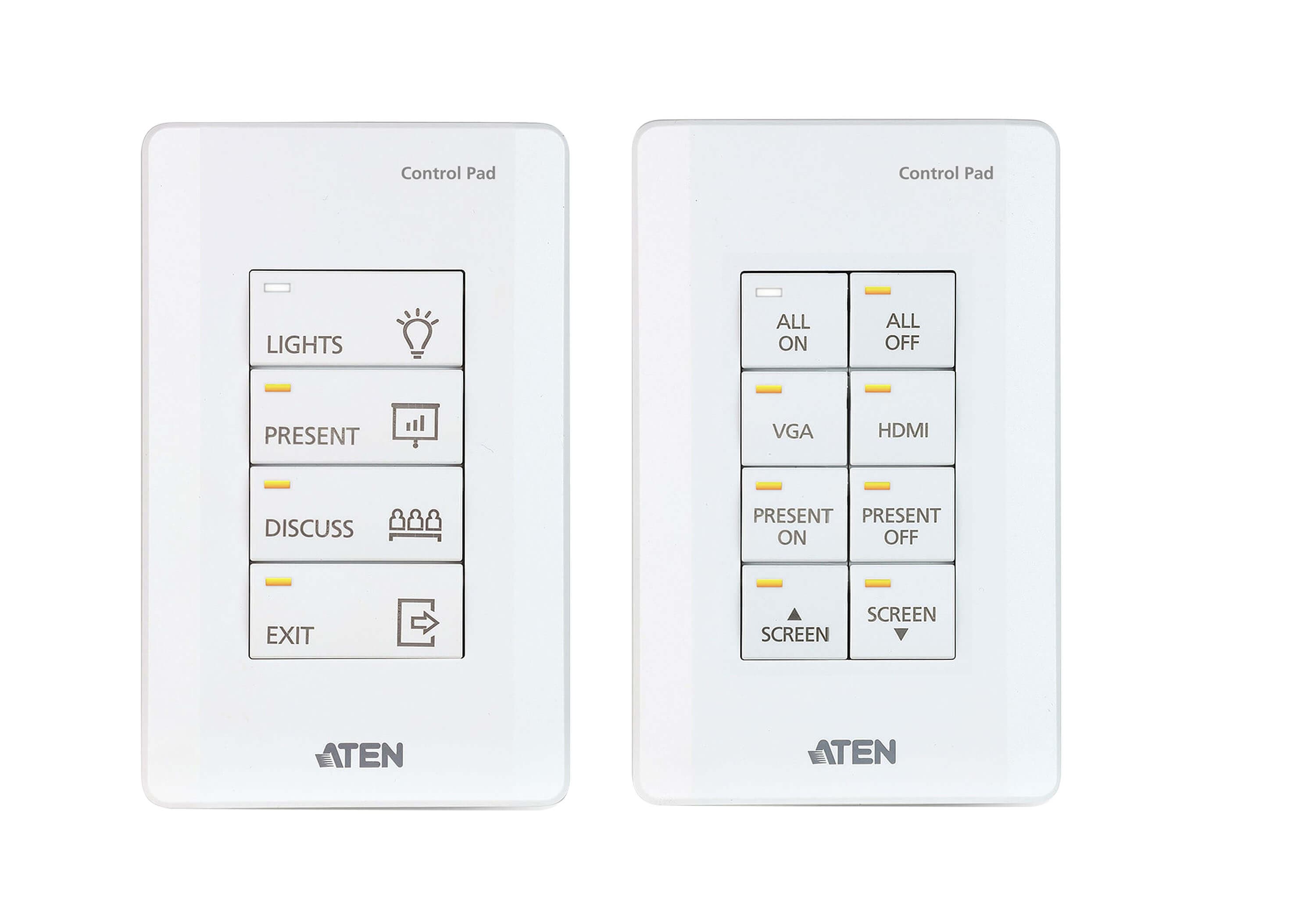 ATEN VK0100 Control System 8-button Control Pad (US, 1 Gang) - connector panel view