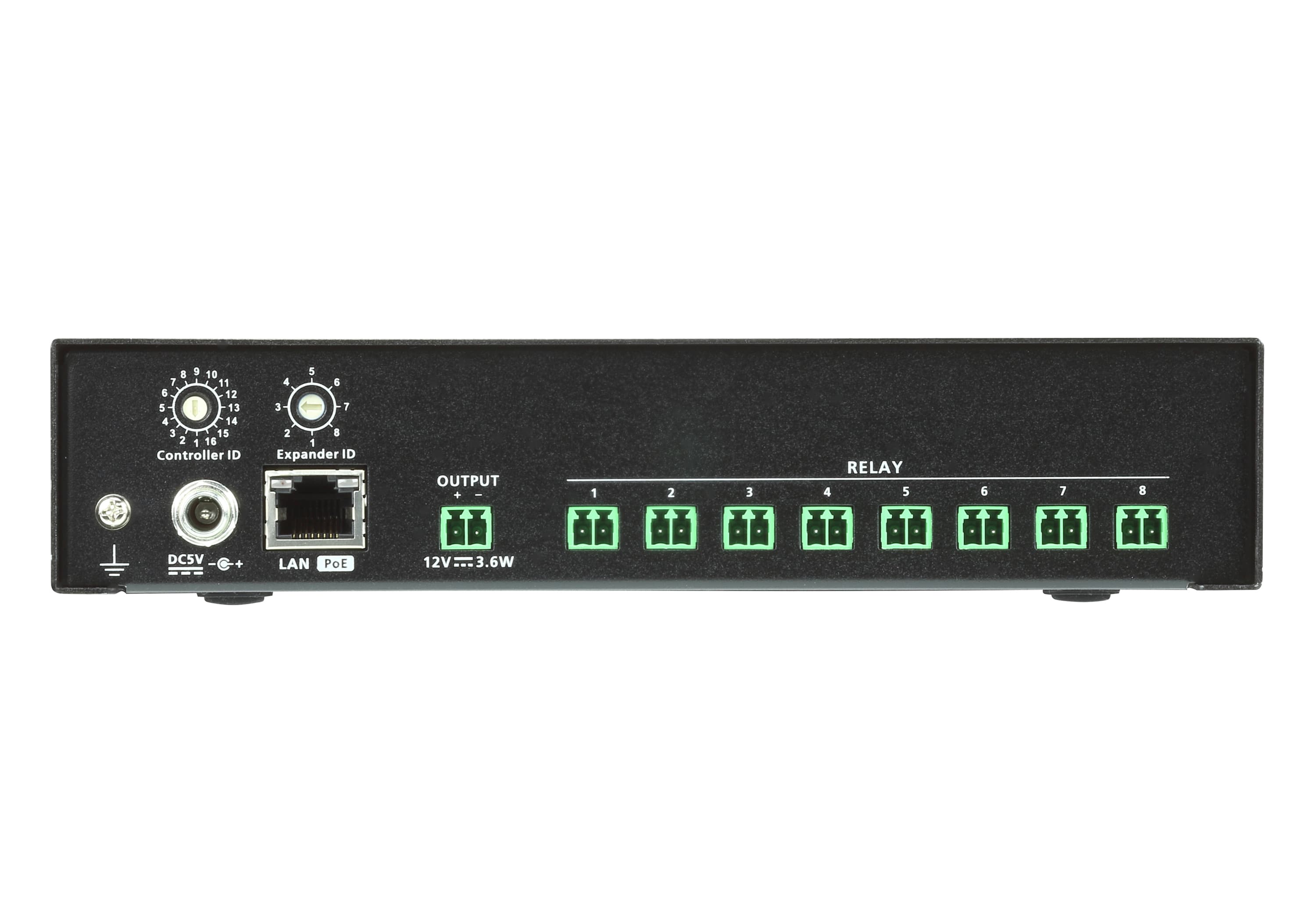 ATEN VK248 8-Channel Relay Expansion Box - connector panel view
