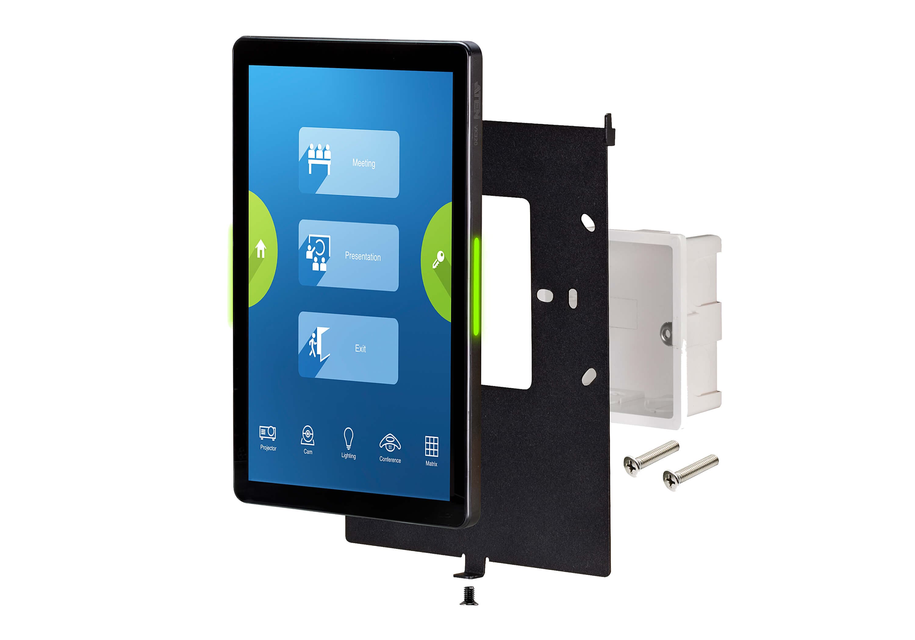 ATEN VK320 8" Touch Panel - connector panel view