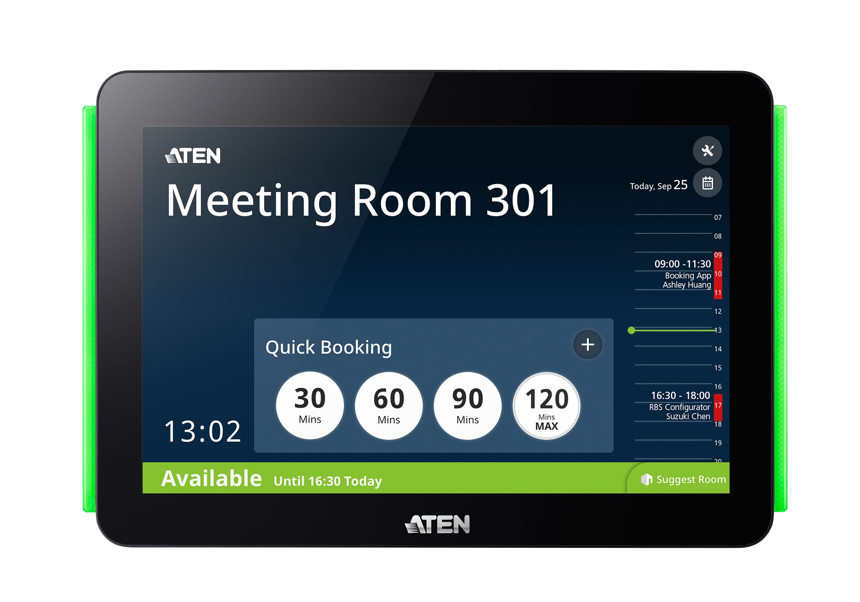 ATEN VK430 Room Booking System 10.1" RBS Panel - connector panel view