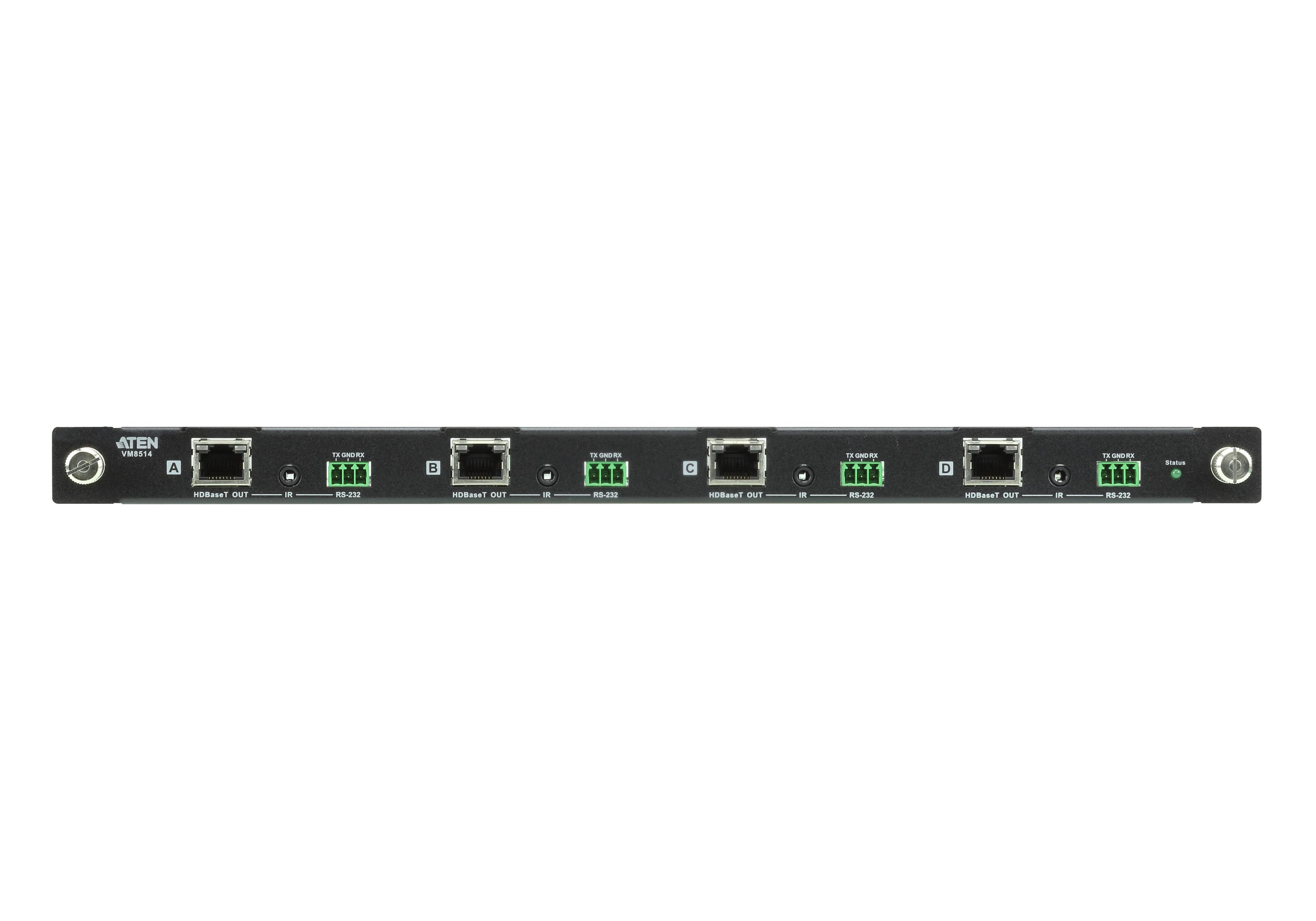 ATEN VM8514 4-Port HDBaseT Output Board - connector panel view