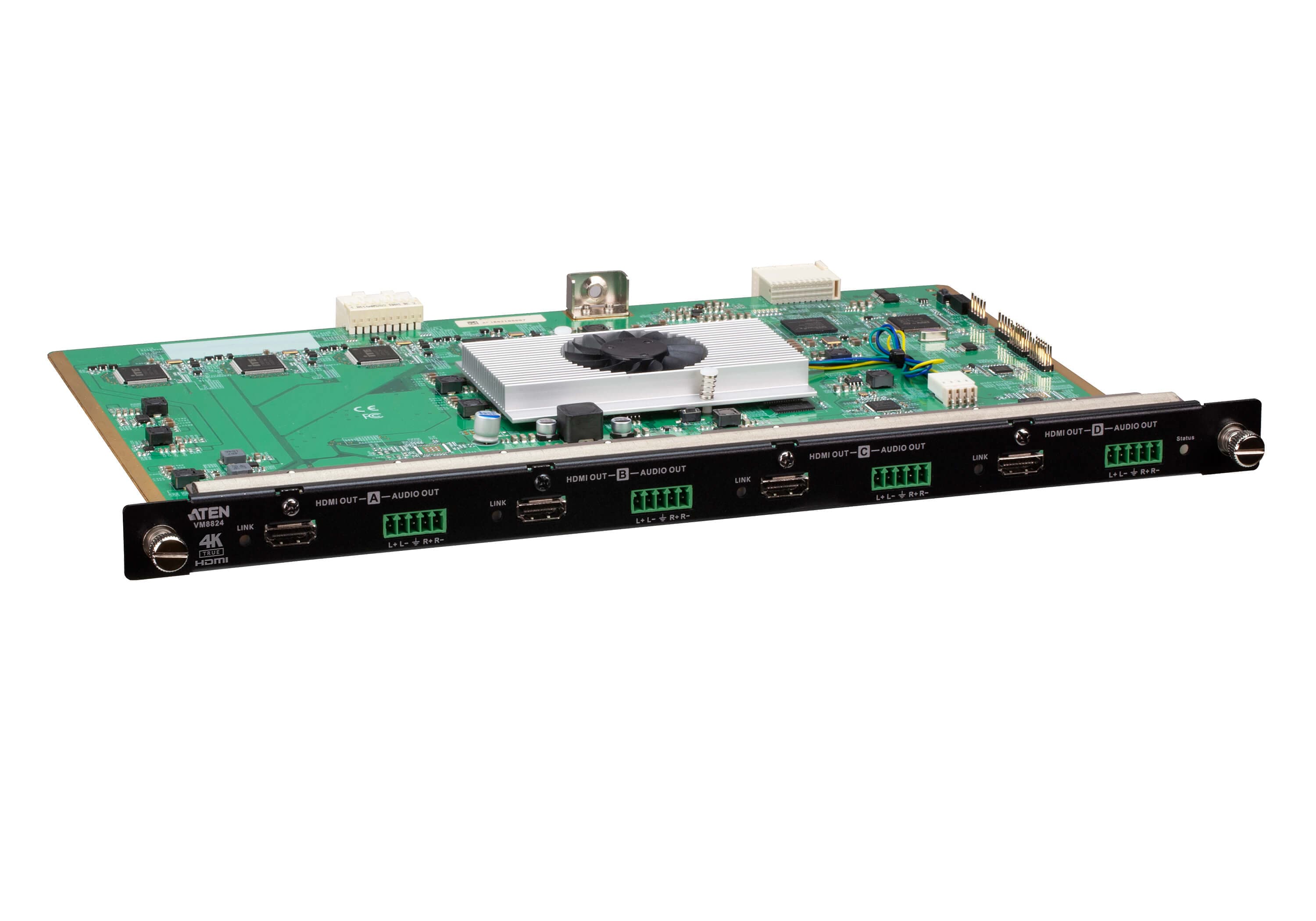 ATEN VM8824 4-Port True 4K HDMI Output Board with Scaler - connector panel view
