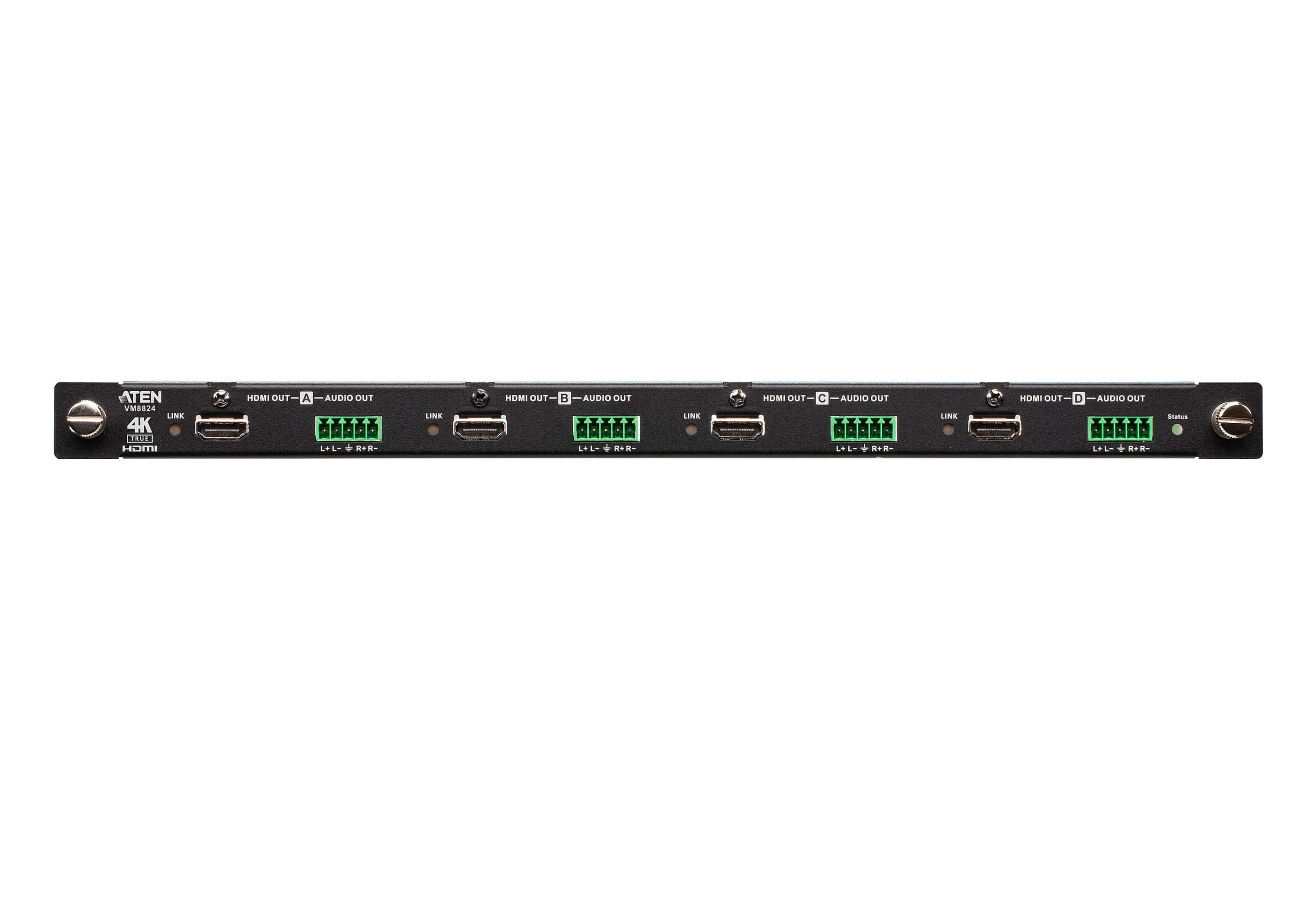 ATEN VM8824 4-Port True 4K HDMI Output Board with Scaler - connector panel view