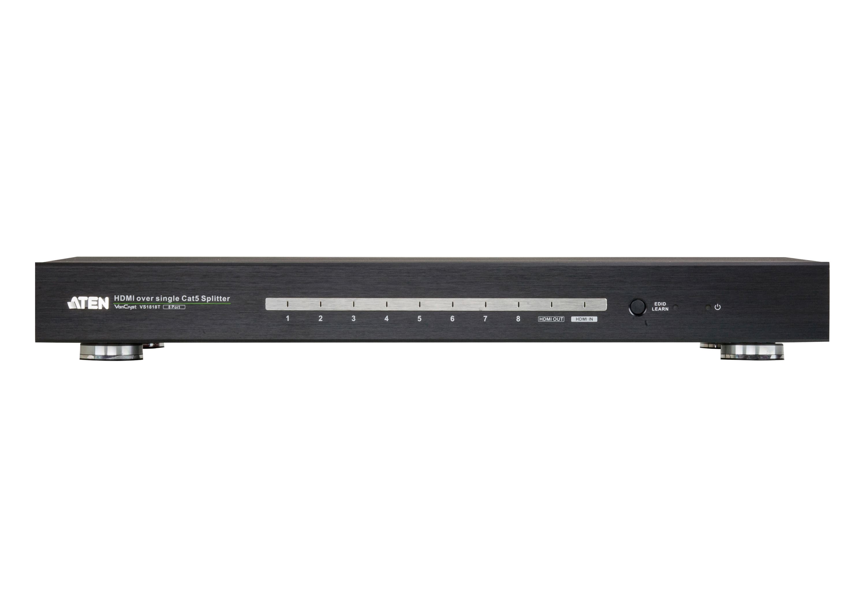 ATEN VS1818T 8-Port HDMI HDBaseT Splitter - connector panel view
