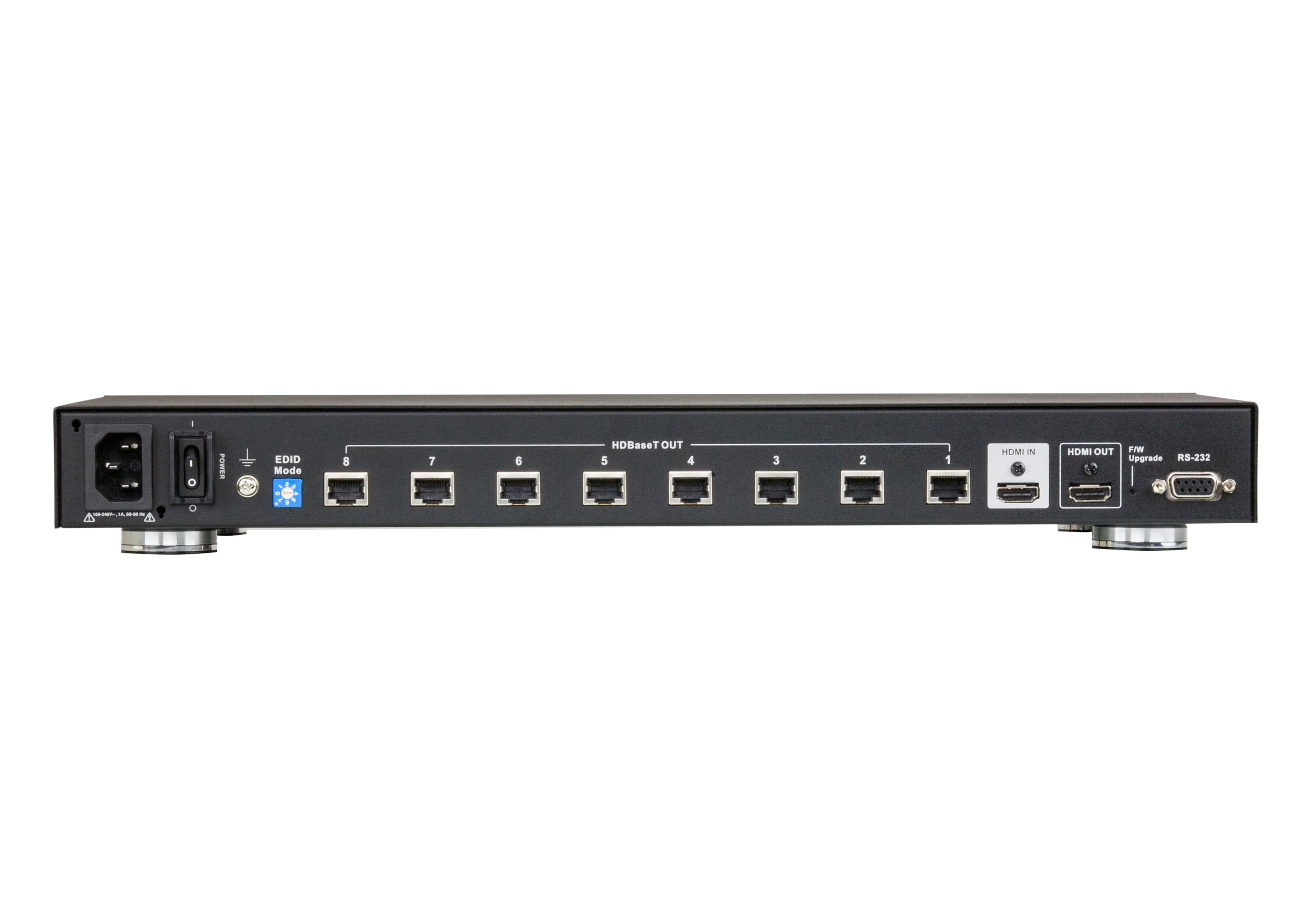 ATEN VS1818T 8-Port HDMI HDBaseT Splitter - connector panel view