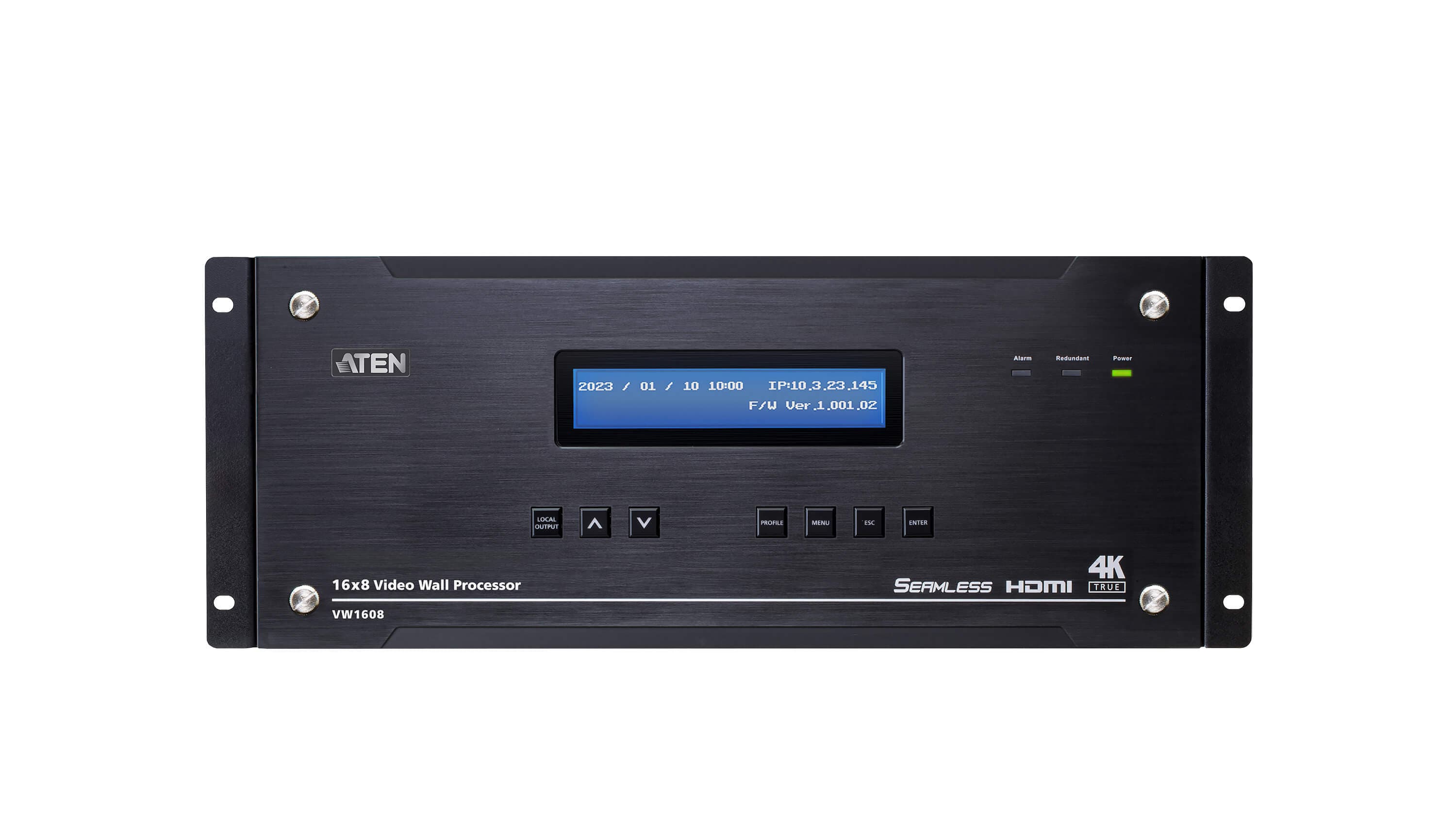ATEN VW1608 16 × 8 Modular Video Wall Processor - connector panel view