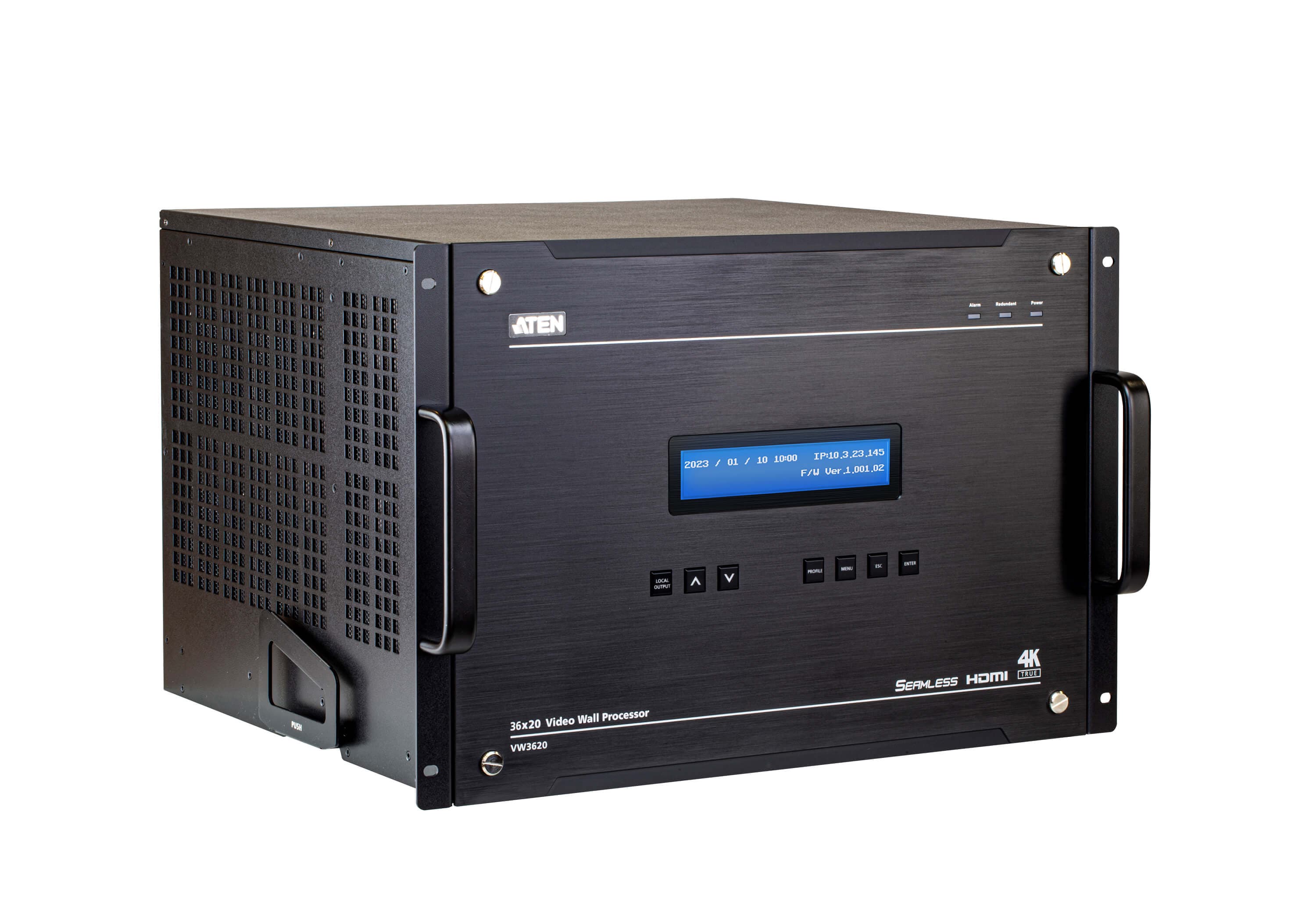 ATEN VW3620 36 x 20 Modular Video Wall Processor - connector panel view