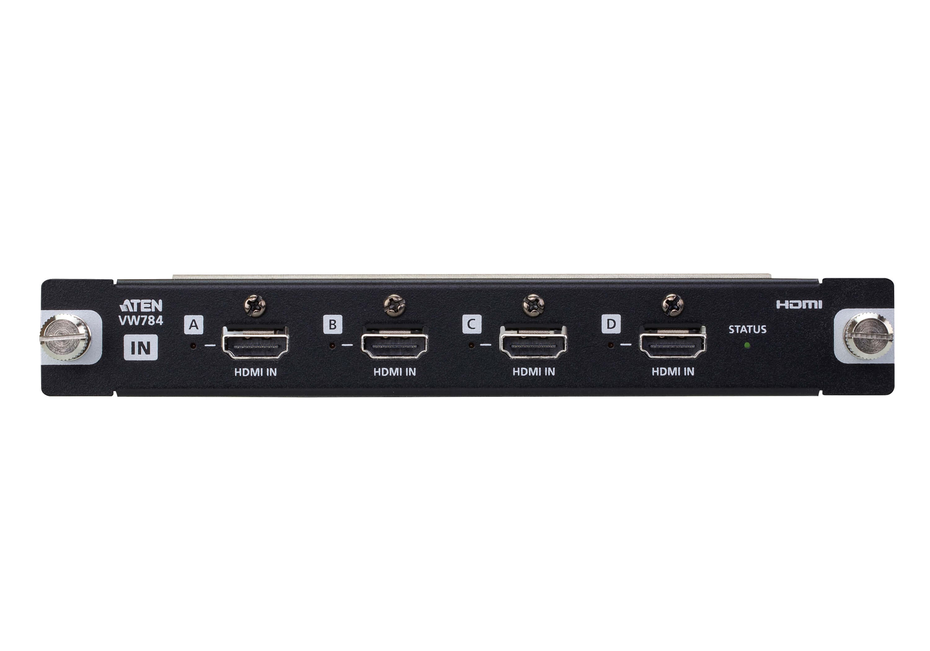 ATEN VW784 4-Port 4K HDMI Input Board for VW Series - connector panel view