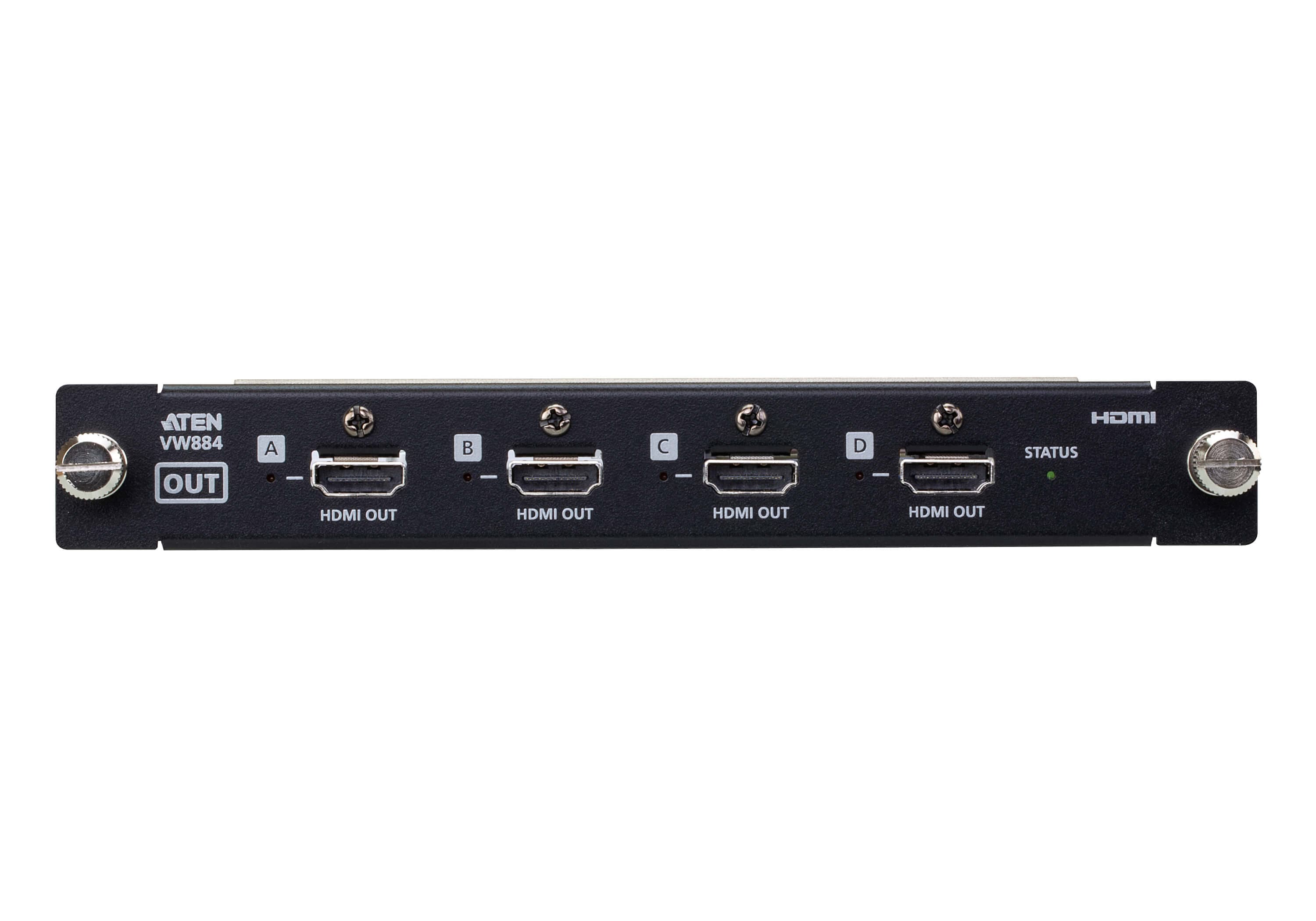 ATEN VW884 4-Port 4K HDMI Output Board for VW Series - connector panel view