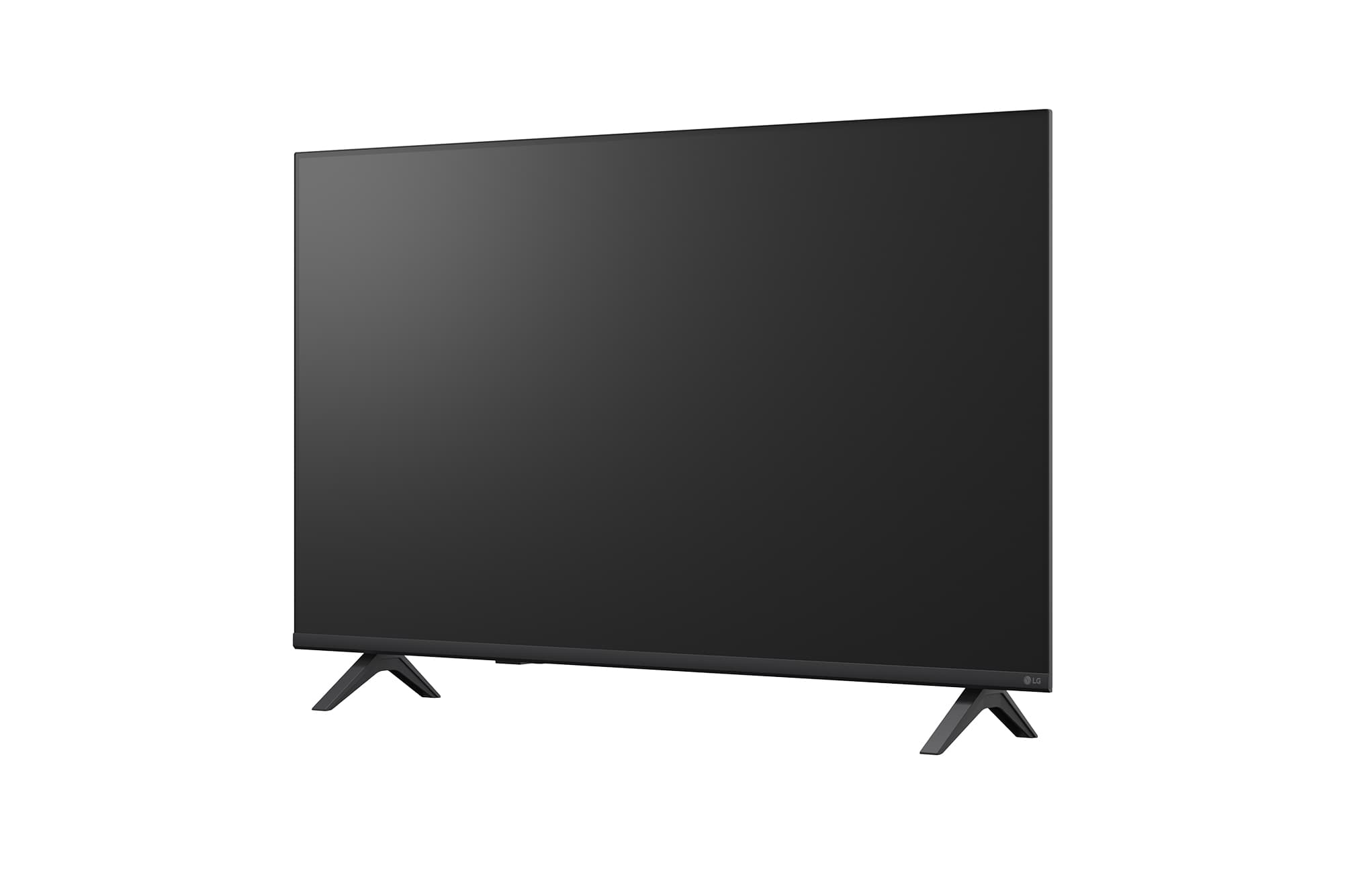 -15 degree side view of LG 43 4K UHD Smart TV 43NU85CB — manufacturer product-family image