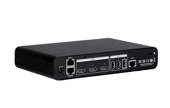 AVer MT300 rear panel showing power, RJ-45, HDMI and USB connectors