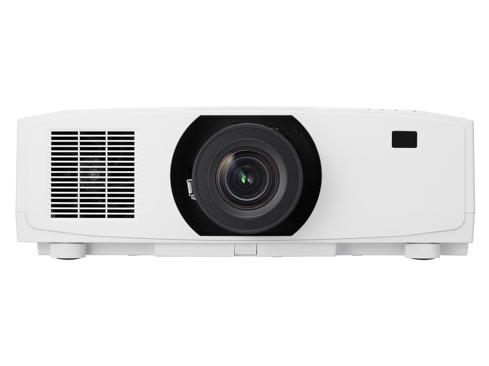 Sharp V801U in white, front view showing the open bayonet lens mount