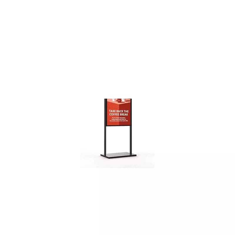 Allsee Technologies UDS55UHD10 Technologies Black Floor Stand for 55 Ultra High Brightness Double-Sided Display