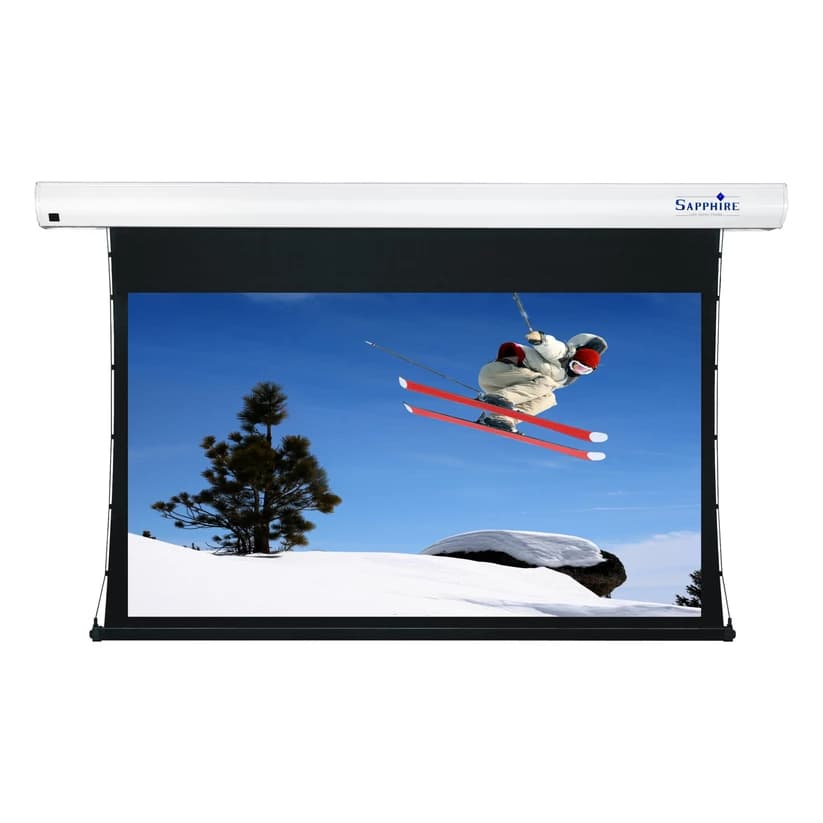 Sapphire SETTS200WSF-AWG Tab Tension Grey Electric Screen Infra Red 16:9 Format Projection Screen