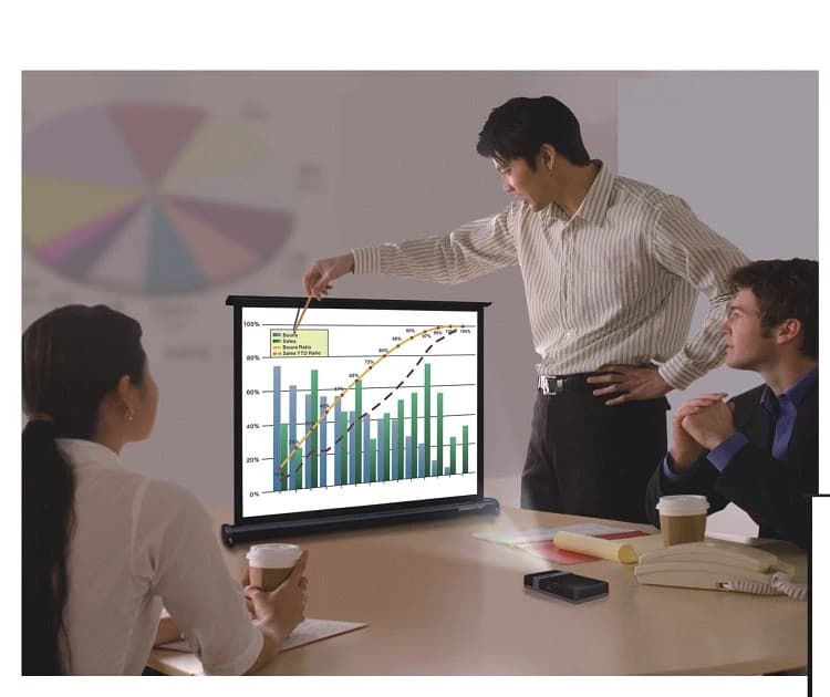 Sapphire 4:3 Ratio - 1.0m Table Top Projector Screen