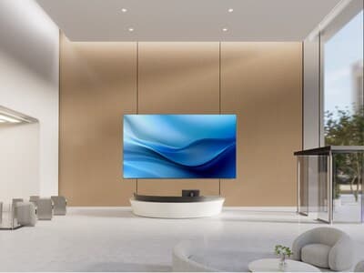ViewSonic LDE-series All-in-One direct-view LED display — official ViewSonic press-kit image illustrating the series' lightweight, easy-to-install design. This is a generic LDE-series marketing photo, not size-specific photography of LDE217-253 — ViewSonic has not published dedicated LDE217-253 studio photography reachable outside their vsAssetFile CDN.