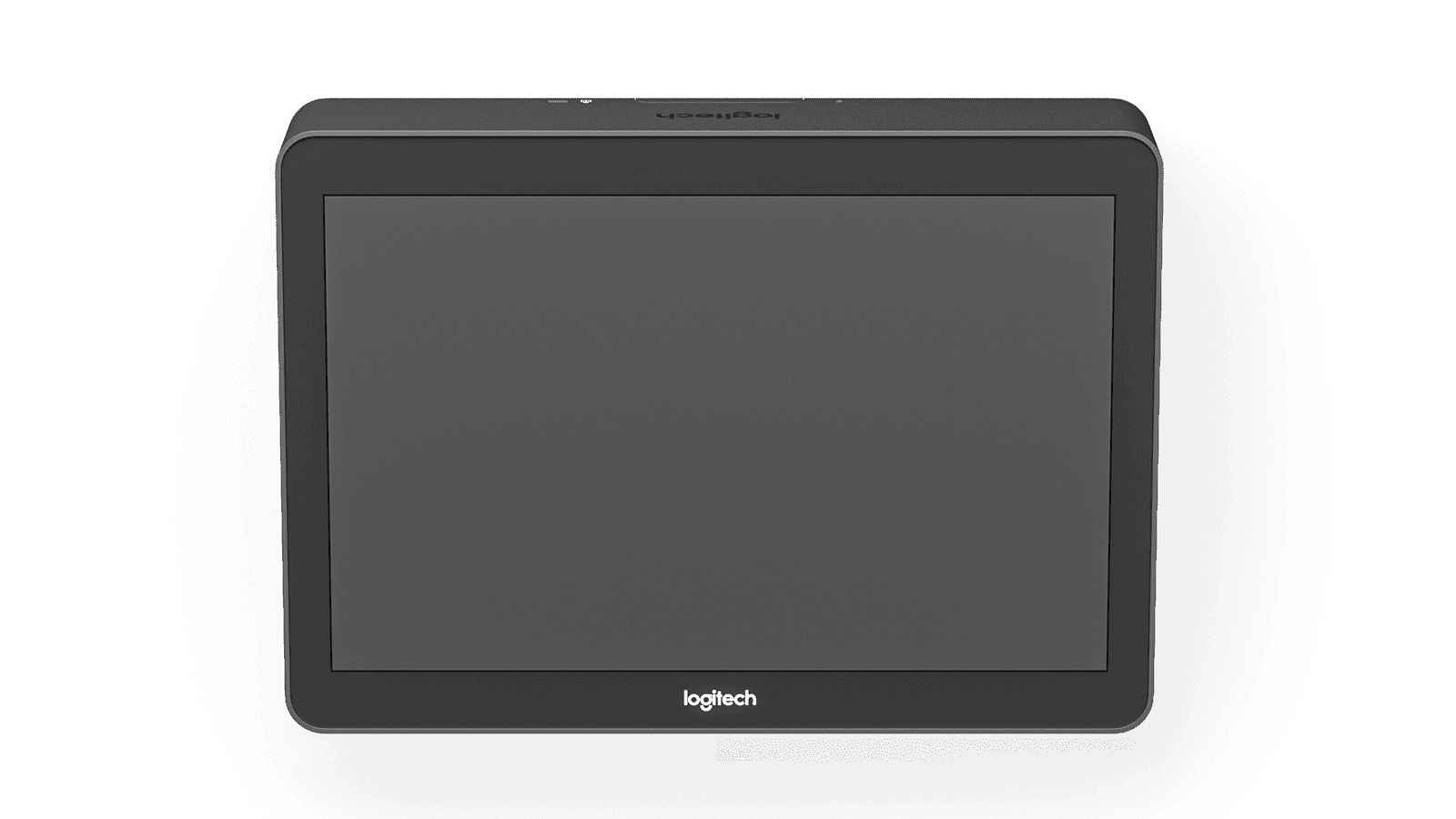 Logitech Tap touch controller supplied in this kit, front view of the 10.1 inch touchscreen