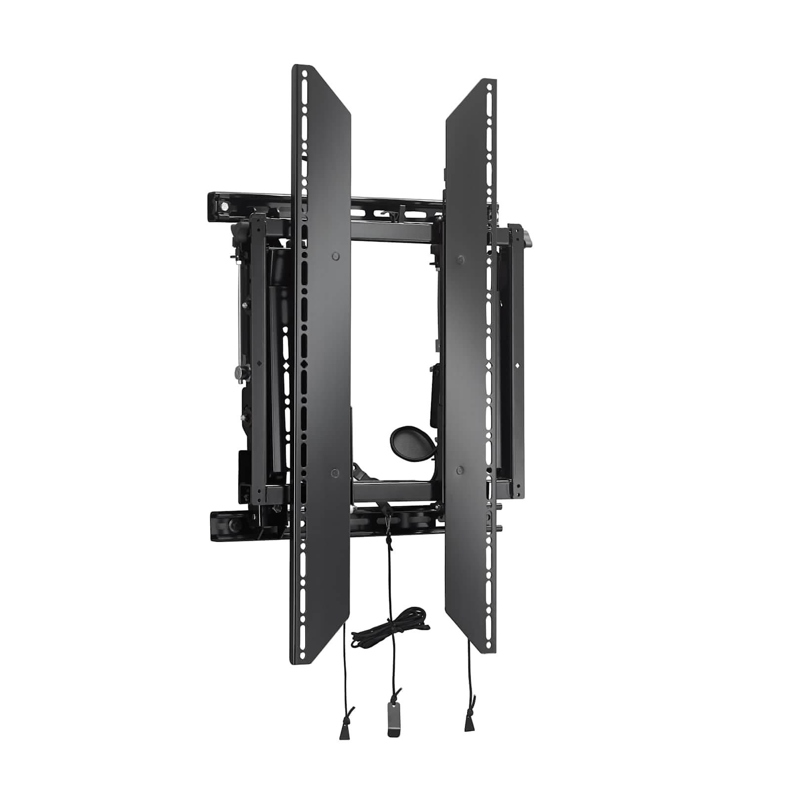 ConnexSys portrait video wall mount, front view. Chief publishes one photo set for the portrait pair, so the unit shown is the rail-equipped LVS1UP - the LVSXUP is the same mount supplied without the vertical wall rails seen here.