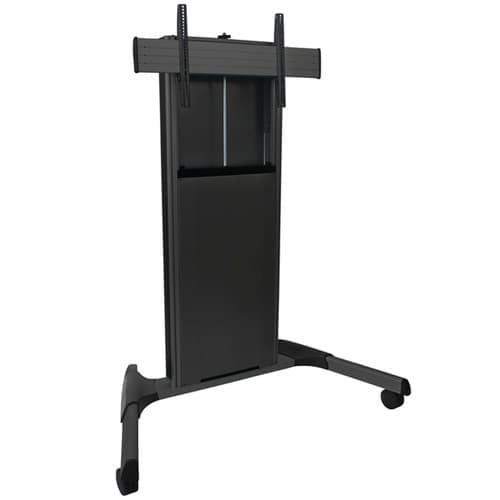 Chief extra-large Fusion manual height-adjustable mobile AV cart in black, shown with rear covers fitted and no display. Legrand publishes this photograph under the file name XPAUB - it is the shared chassis for the XPAU / XPA1U extra-large Fusion cart family rather than a photograph taken of XPA1UB itself.