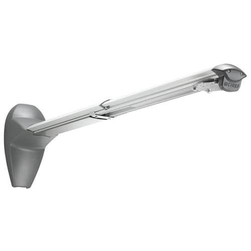 Chief WM130S single-stud short throw extension arm in silver, the arm supplied in the WM130AUS kit. Chief's photograph shows the arm alone; the kit also includes the RSMAUS universal projector interface, which is not pictured.