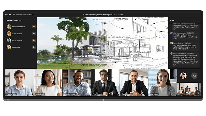 Avocor L Series interactive display — manufacturer series image; supplied here as a CollabTouch bundle with a Logitech Rally Bar