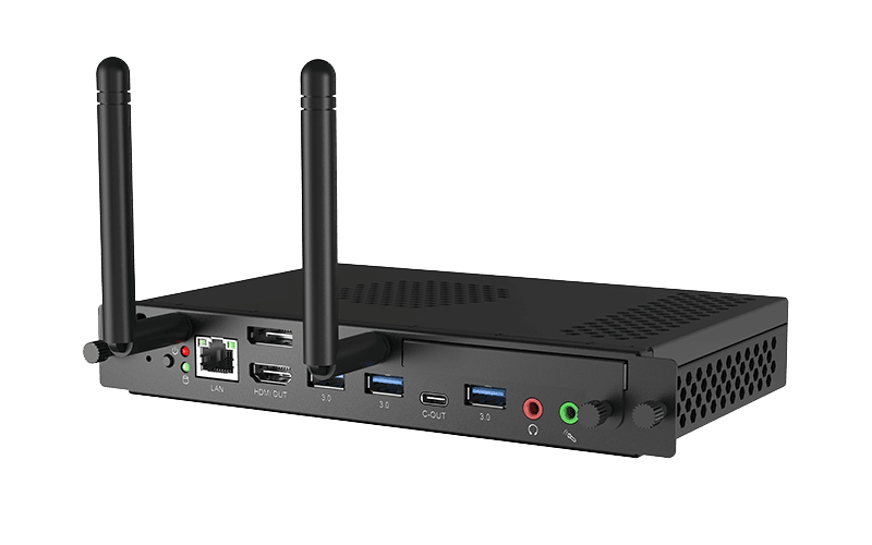 Avocor Gen 12 OPS PC module, side view — manufacturer image