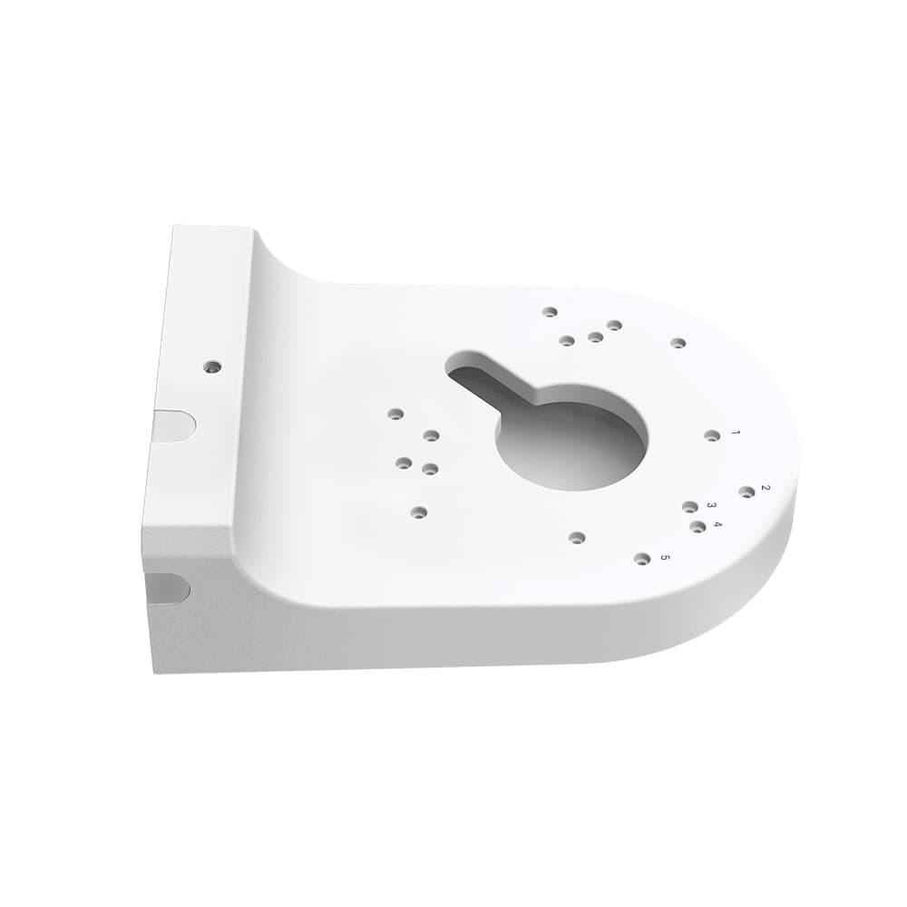 TP-Link VIGI VJB-240 network camera junction box in VIGI white, angled view