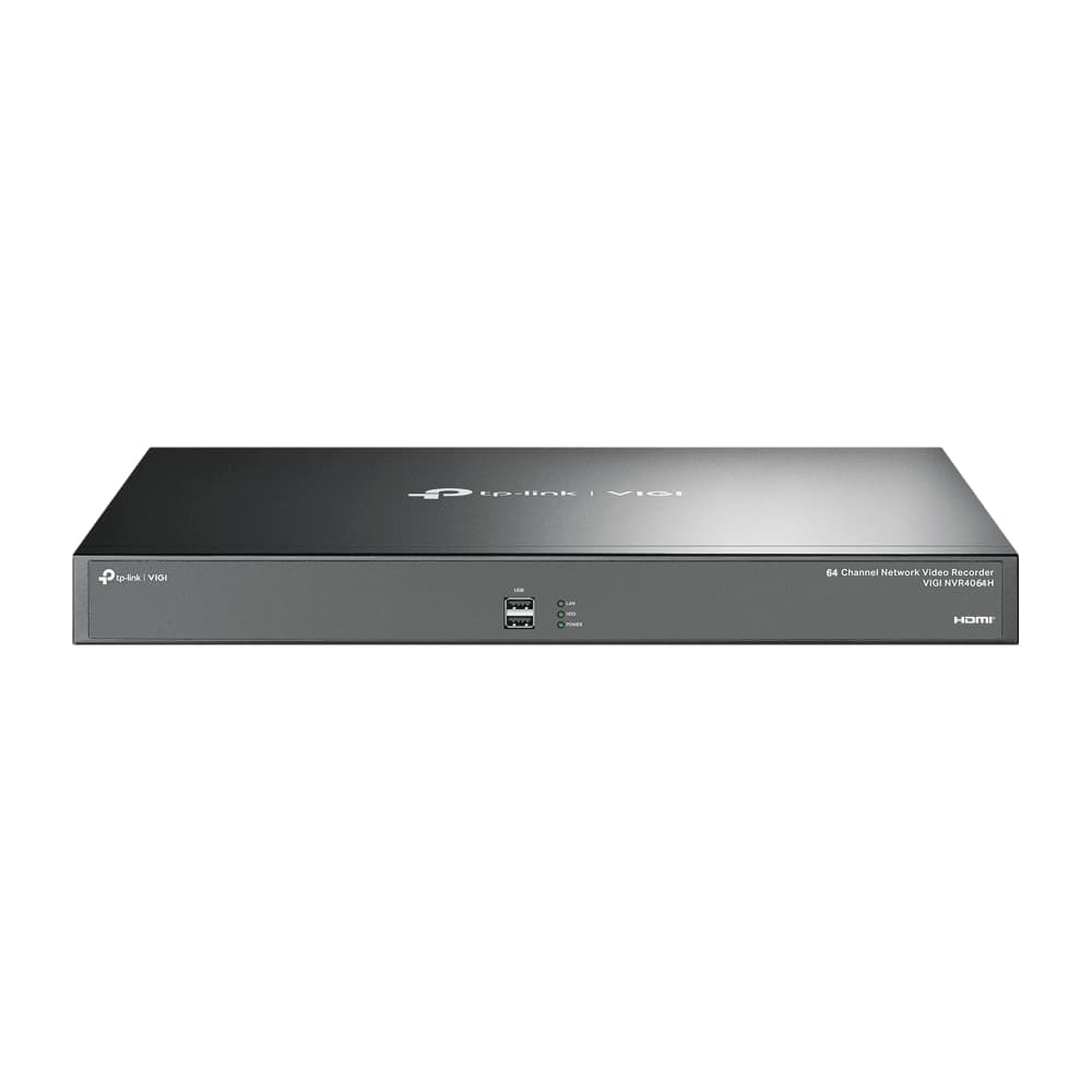 TP-Link VIGI NVR4064H 64-channel rack-mount network video recorder, front panel view