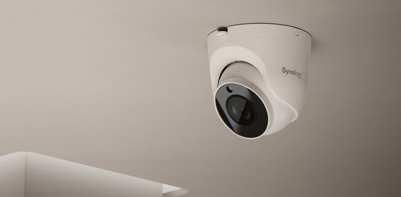 Synology TC510 5MP outdoor turret network camera in white