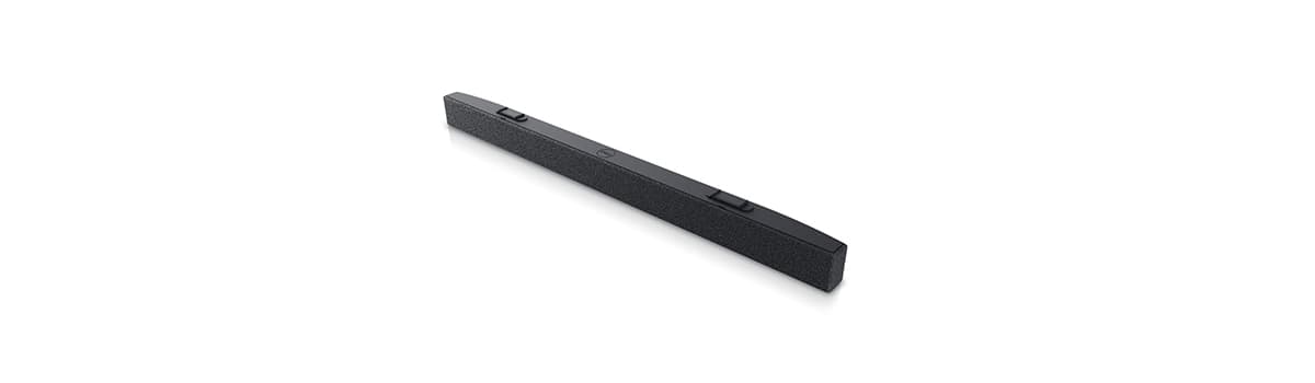 Dell Slim Soundbar SB521A, official Dell product image of the black monitor sound bar