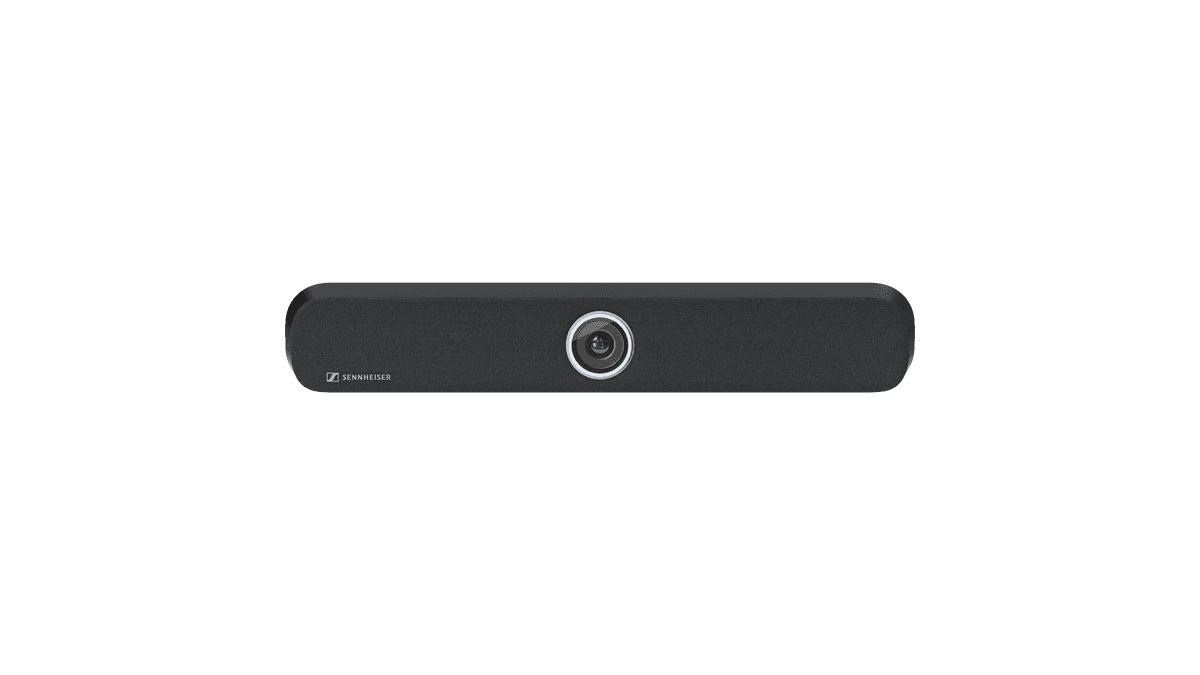 Sennheiser TeamConnect Bar S video conferencing bar, front view. Manufacturer product shot.