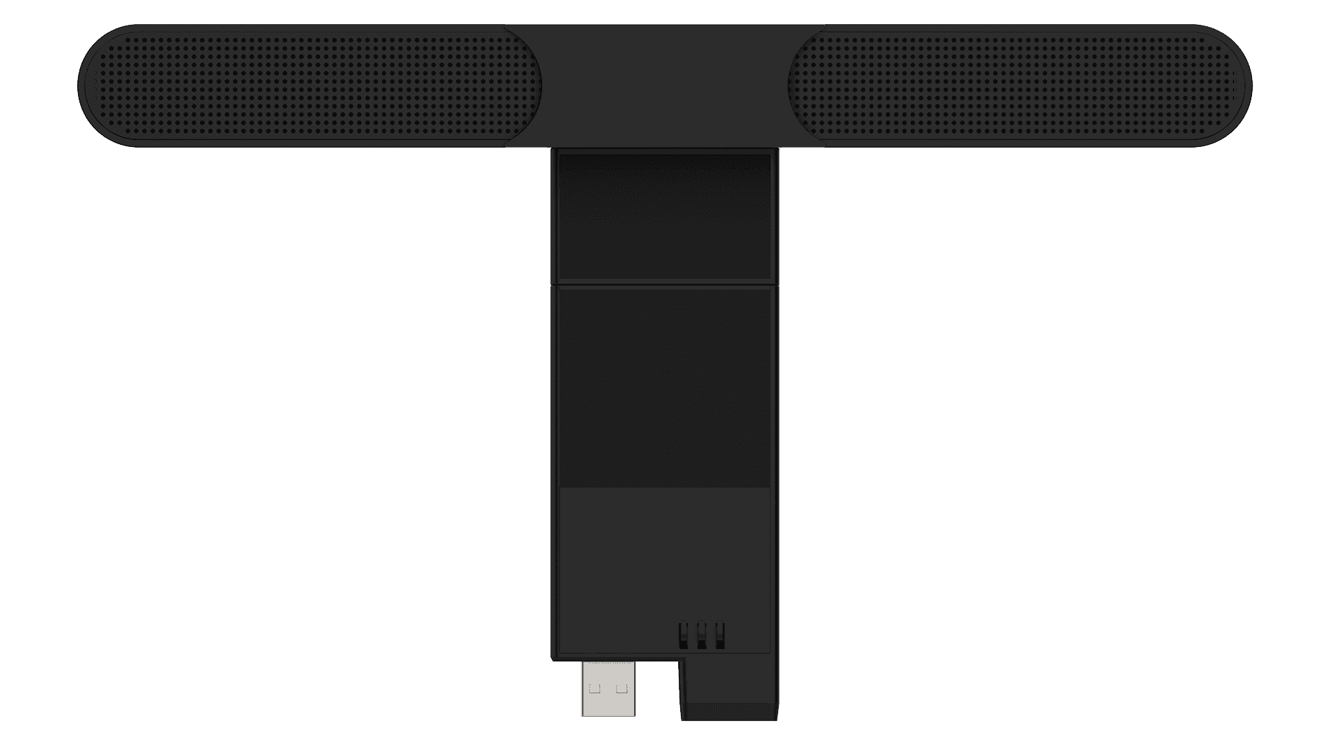 Lenovo ThinkVision MS30 Monitor Sound Bar, official Lenovo product image of the black stereo sound bar on its monitor docking arm