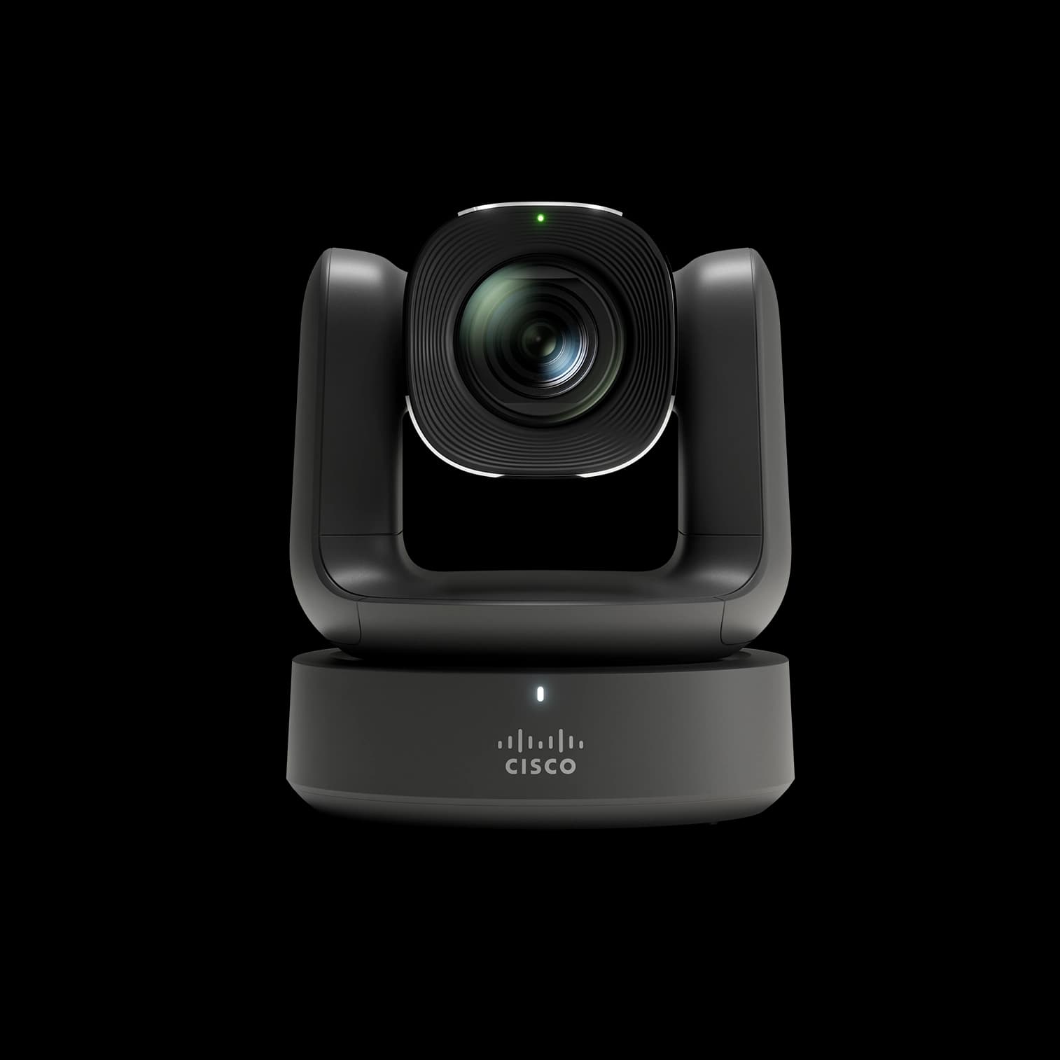 Cisco Room Vision PTZ Camera in Carbon Black, front view.