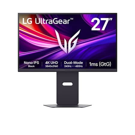 LG UltraGear 27G850A-B 27-inch 4K gaming monitor on its stand, front view