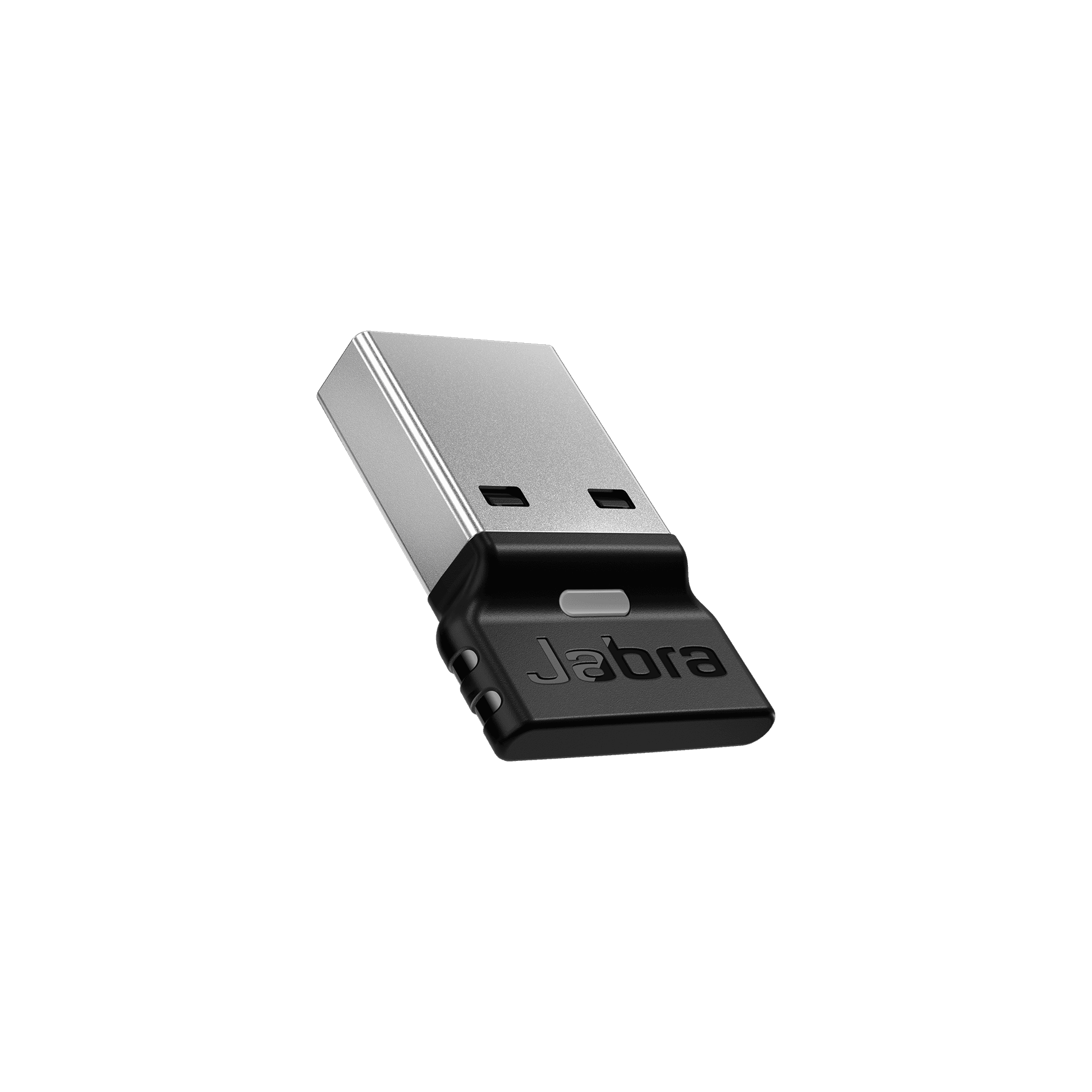 Jabra Link 390a USB-A Bluetooth adapter. Manufacturer product shot of the USB-A variant.
