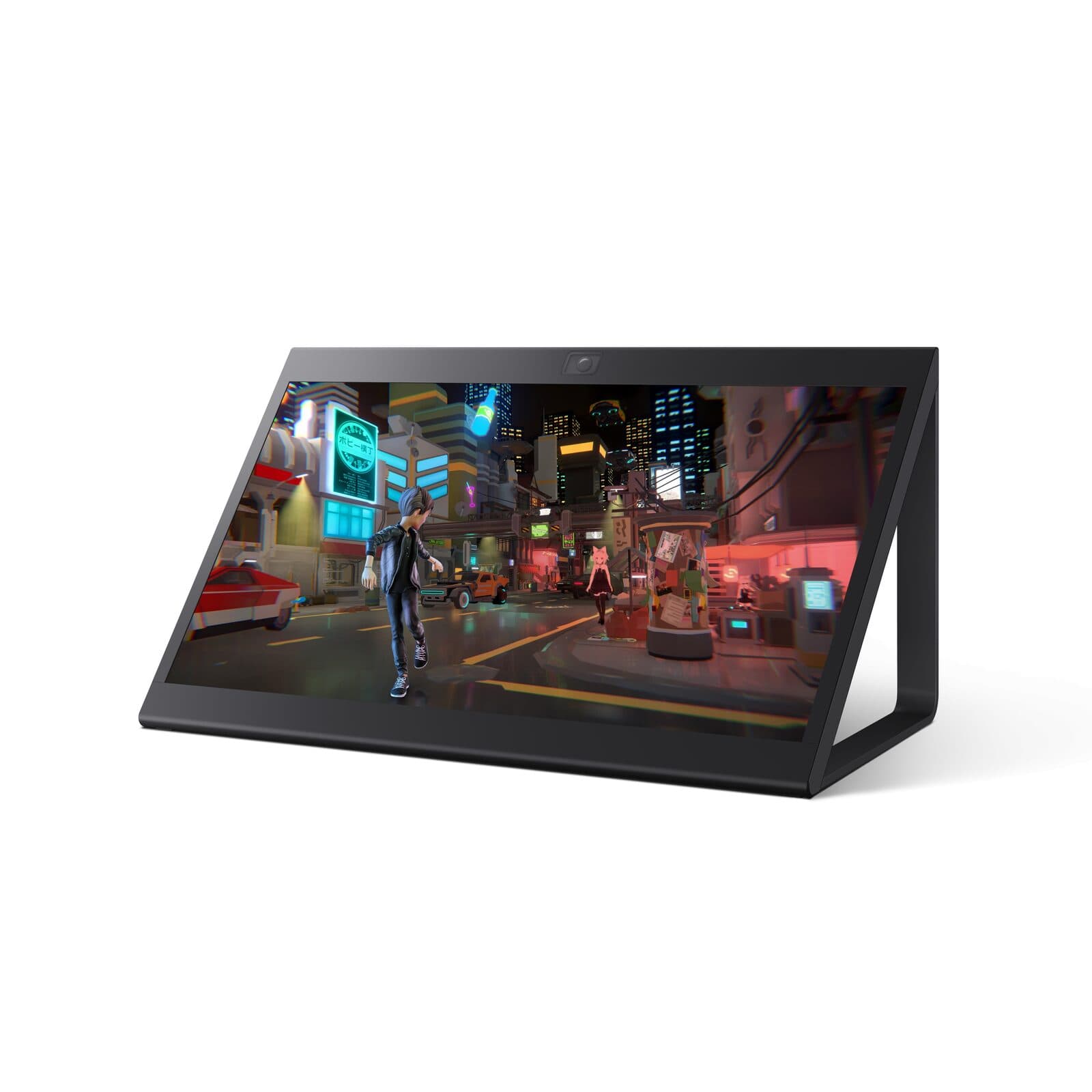 Sony ELF-SR2 27-inch 4K Spatial Reality Display — front view showing 3D spatial content.