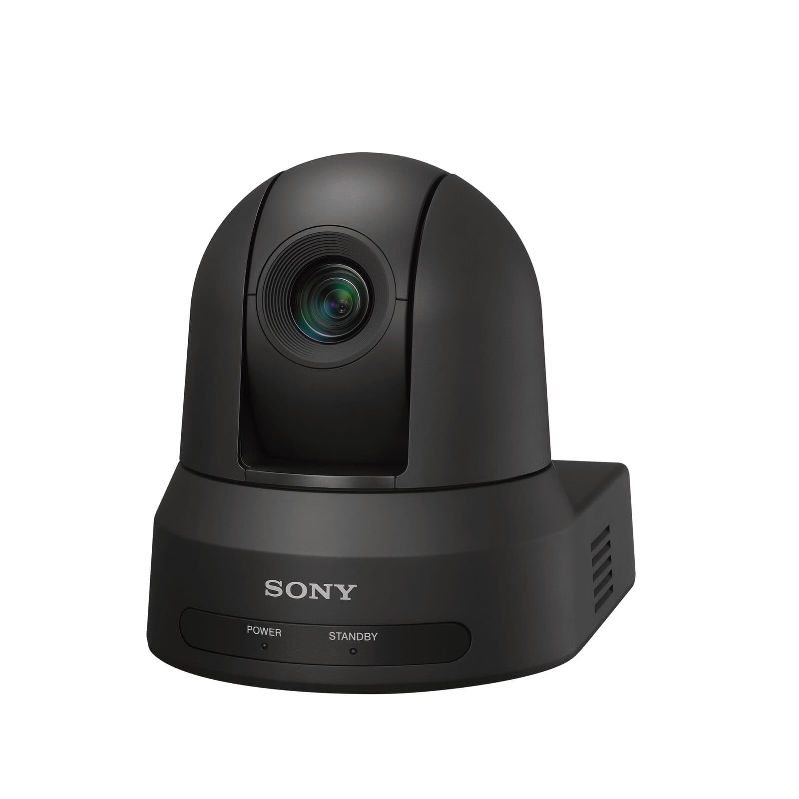 Sony SRG-X40UH 4K PTZ camera (black) — front three-quarter.