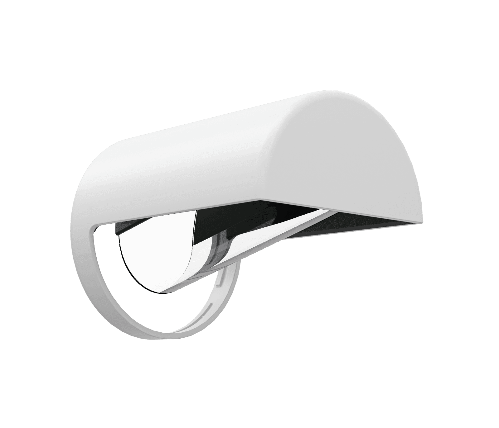 Logitech Polarizer for Scribe, front view of the tapered filter housing