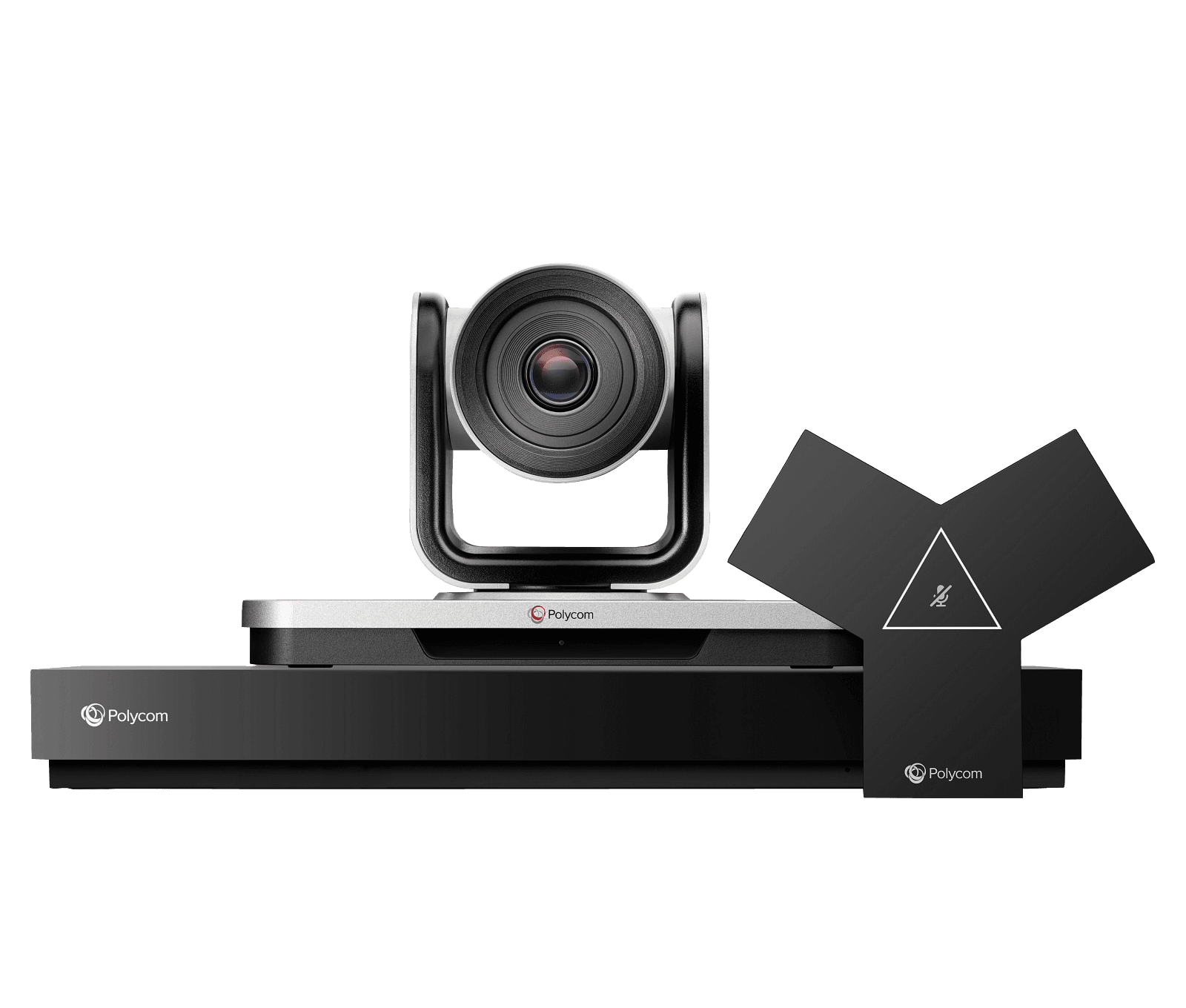 Poly G7500 codec shown with the EagleEye IV 12x camera and accessories supplied in this kit