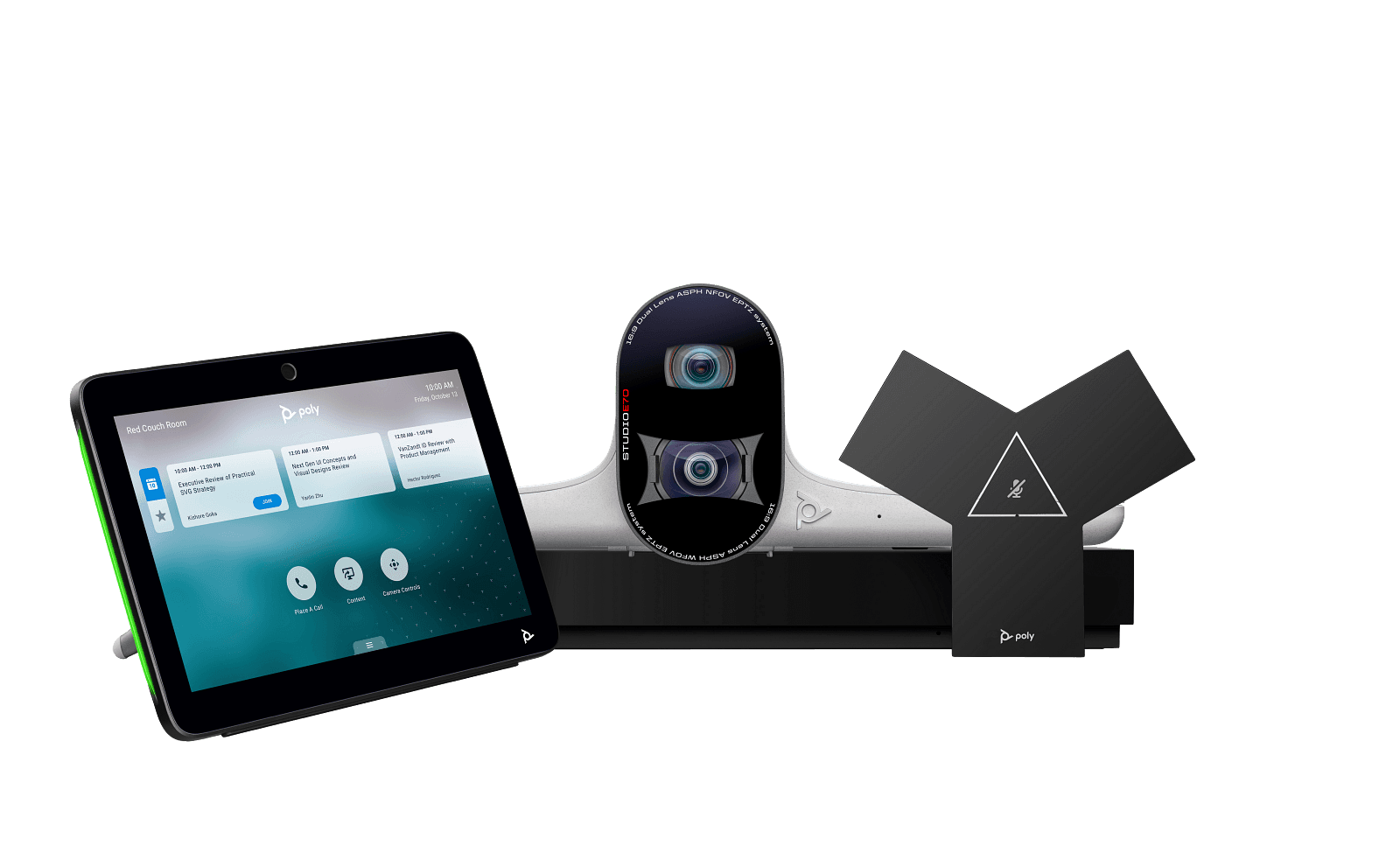 Poly G7500 kit shown with the Studio E70 camera and TC10 touch controller