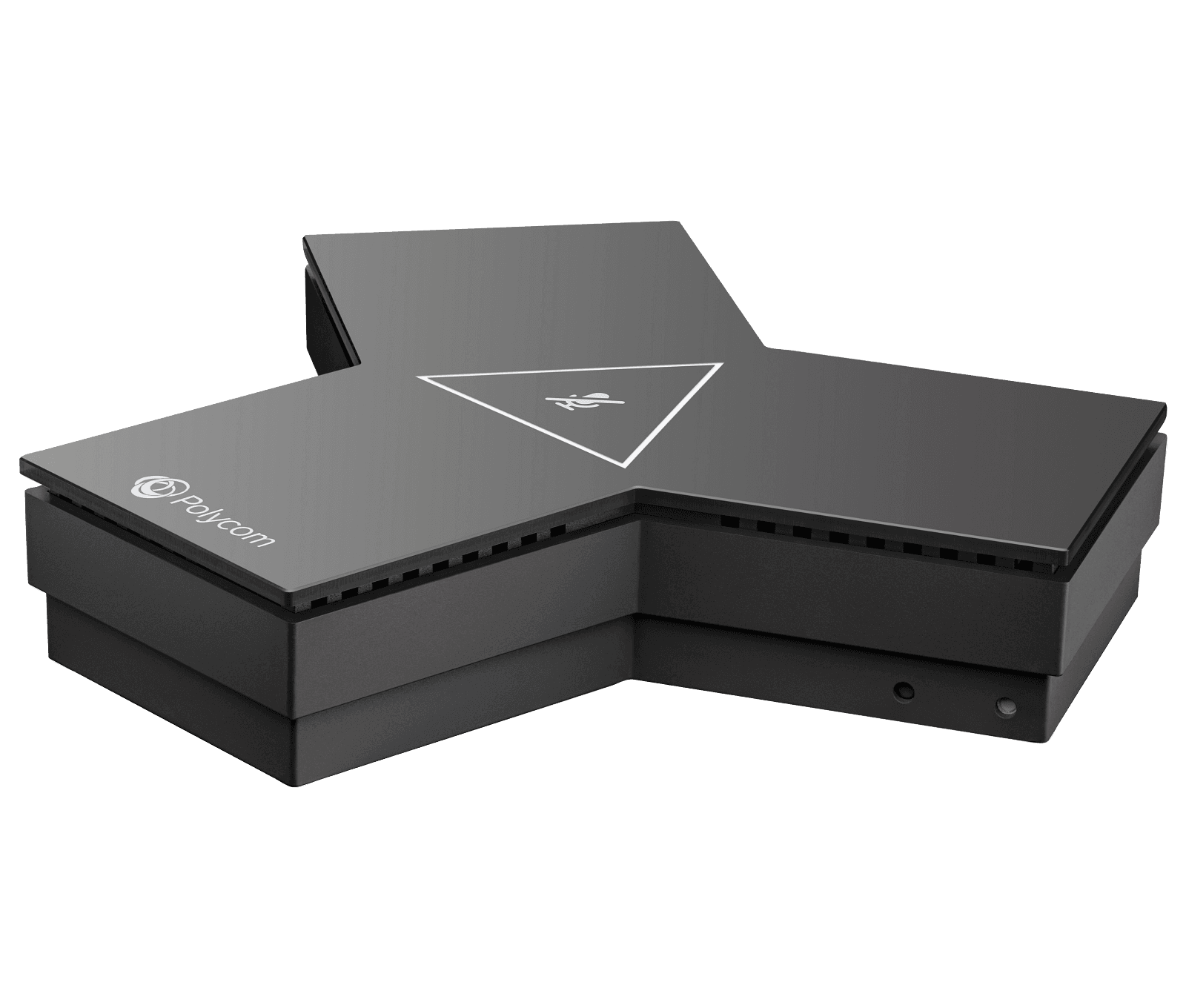Poly IP table microphone, three-arm design shown from above