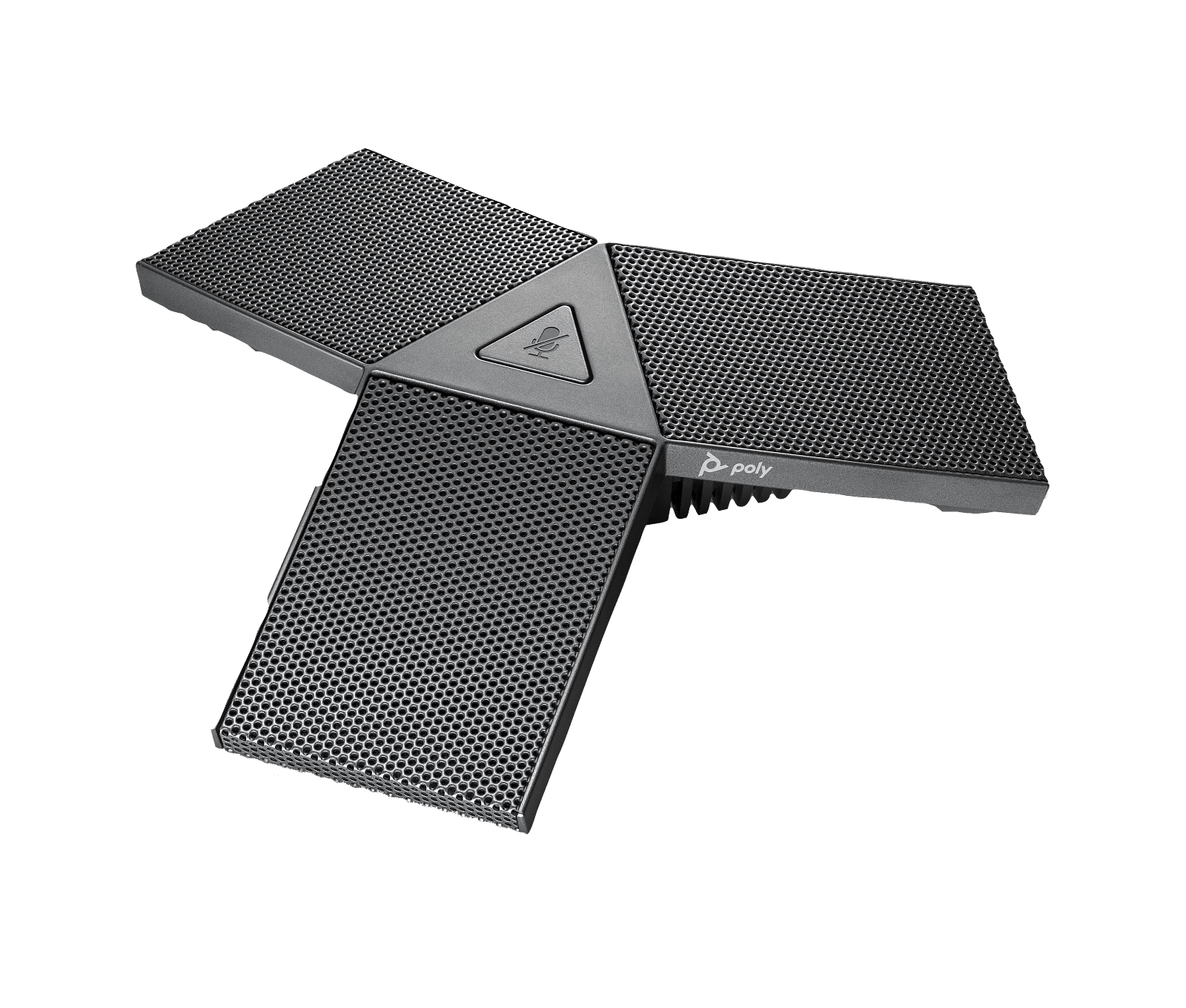 Poly table microphone for Studio X video bars, three-arm design shown from above